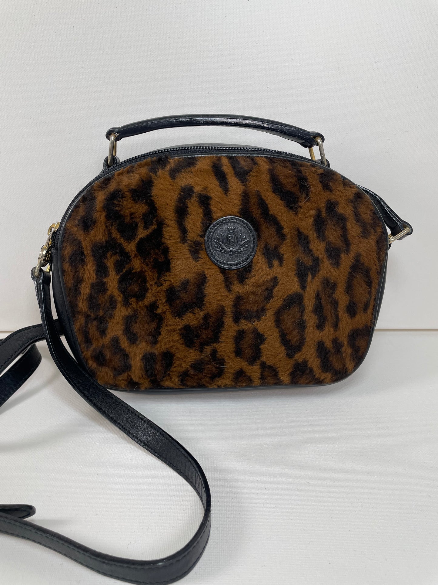 Preloved, Vintage Fendi Leopard Print Crossbody Bag