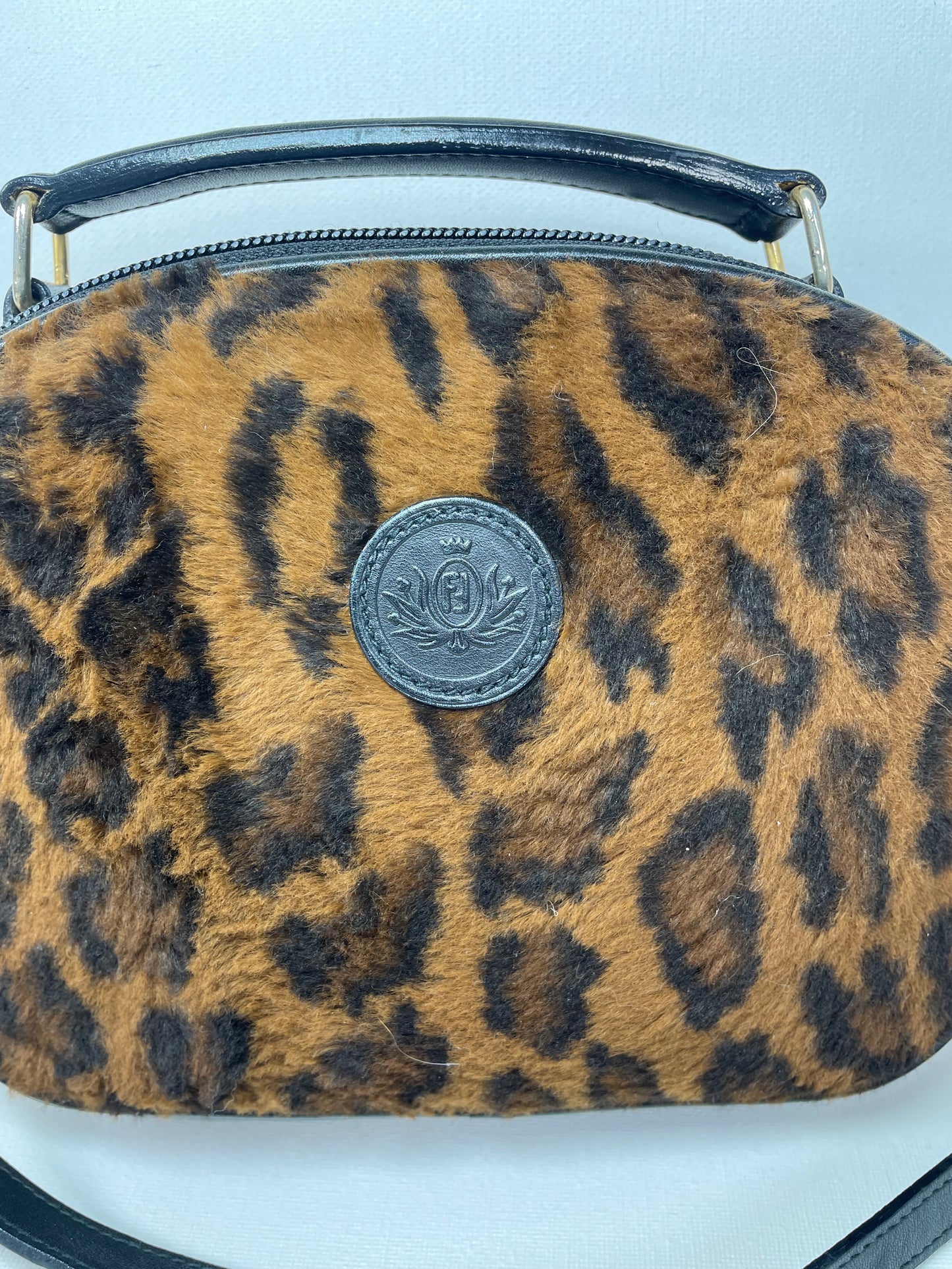 Preloved, Vintage Fendi Leopard Print Crossbody Bag