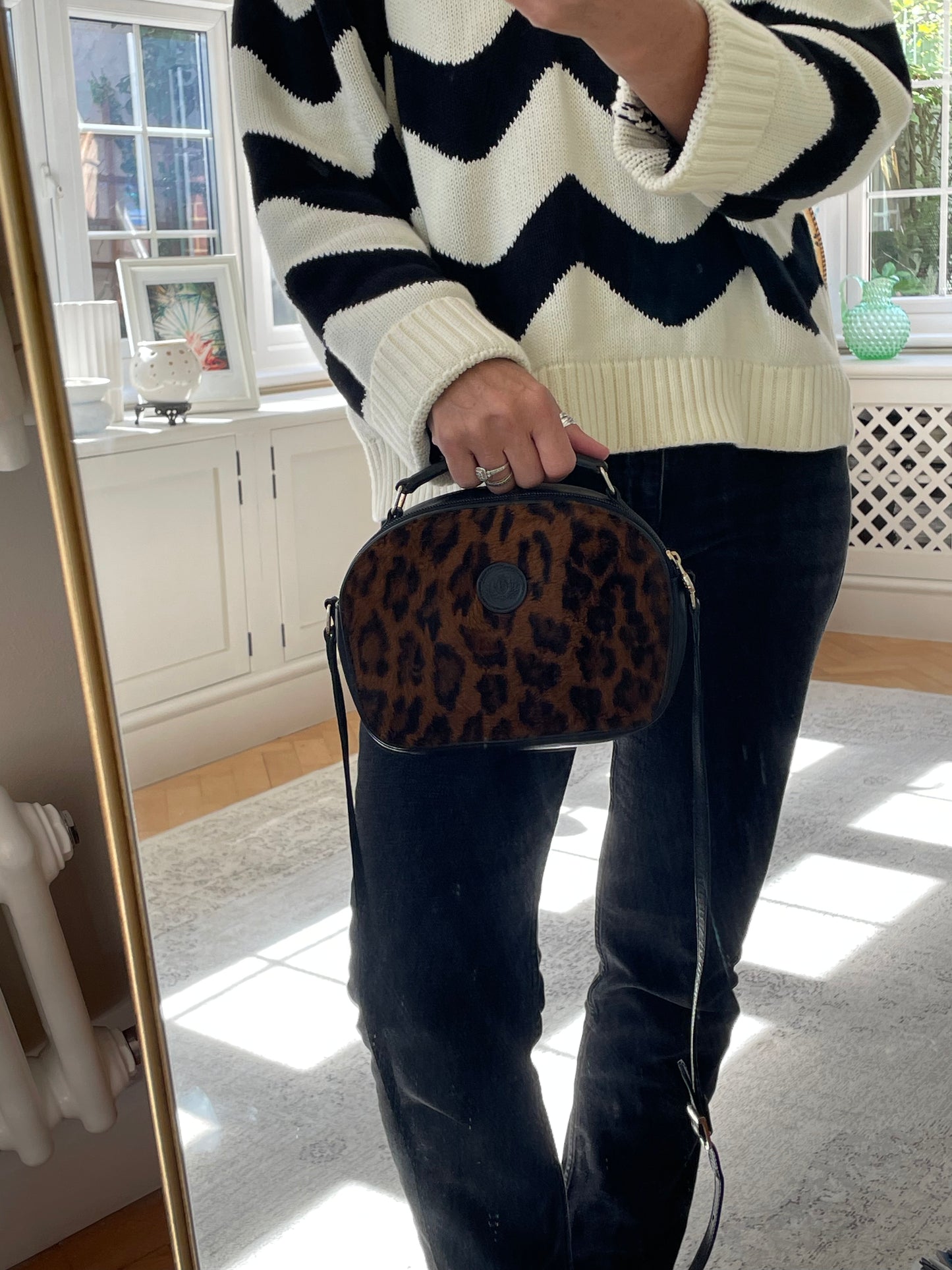 Preloved, Vintage Fendi Leopard Print Crossbody Bag