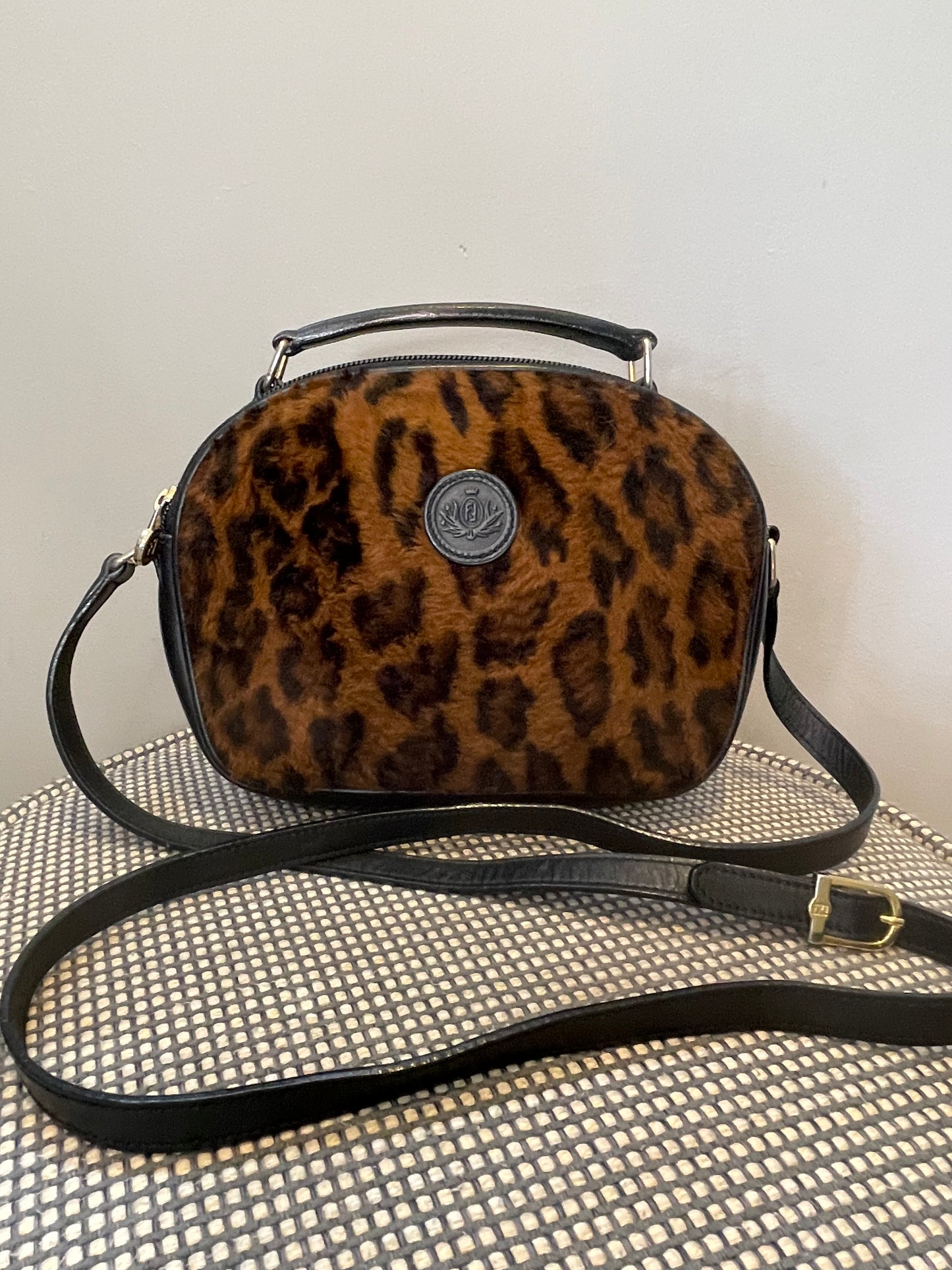 Preloved, Vintage Fendi Leopard Print Crossbody Bag