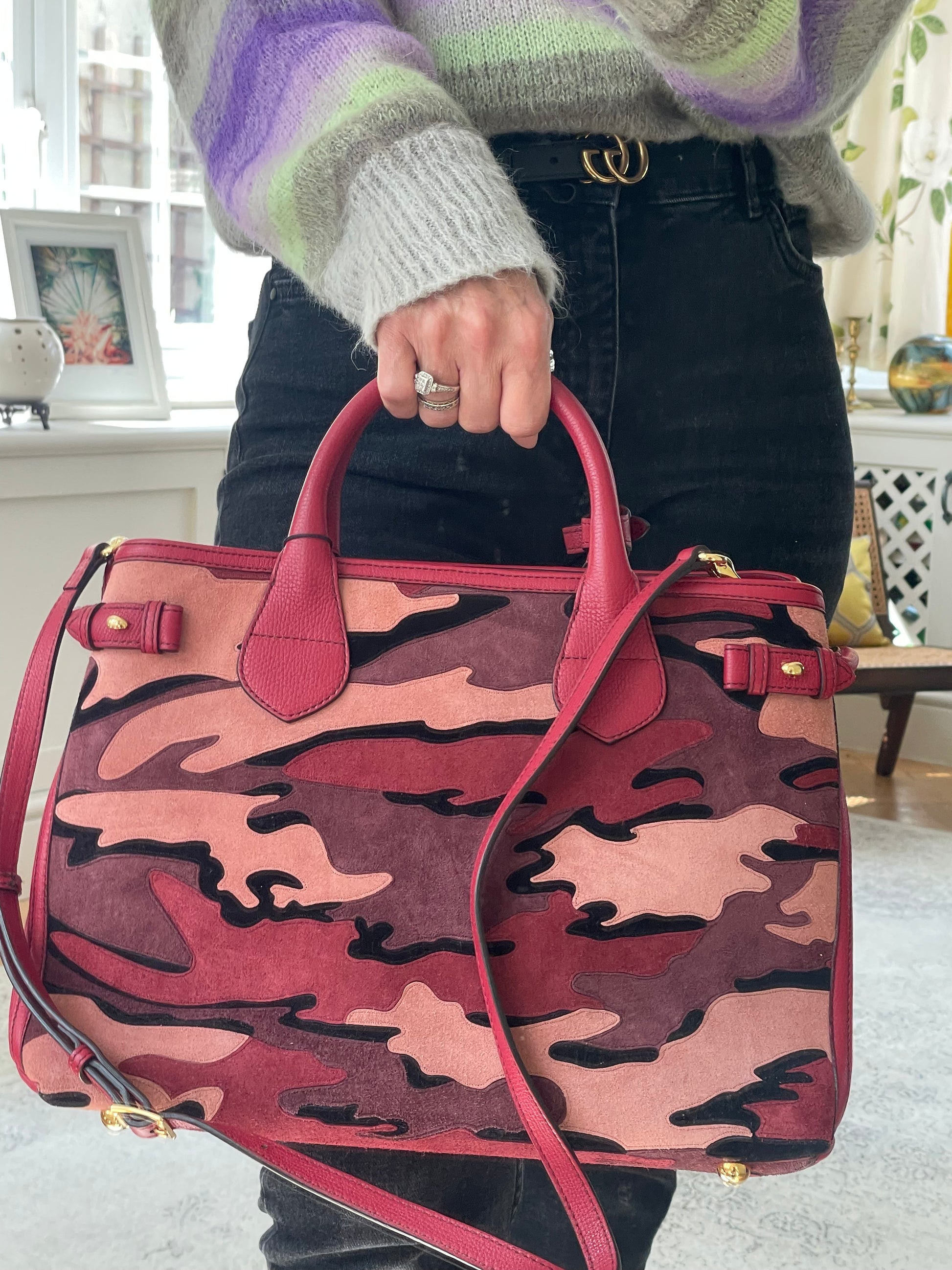 Burberry banner bag pink shop