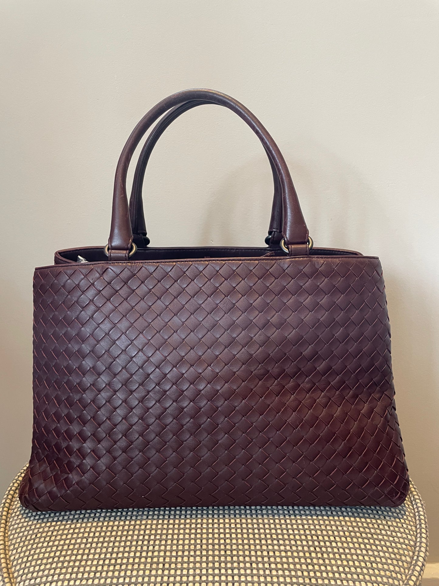 Preloved Bottega Veneta Milano Tote Bag, Medium