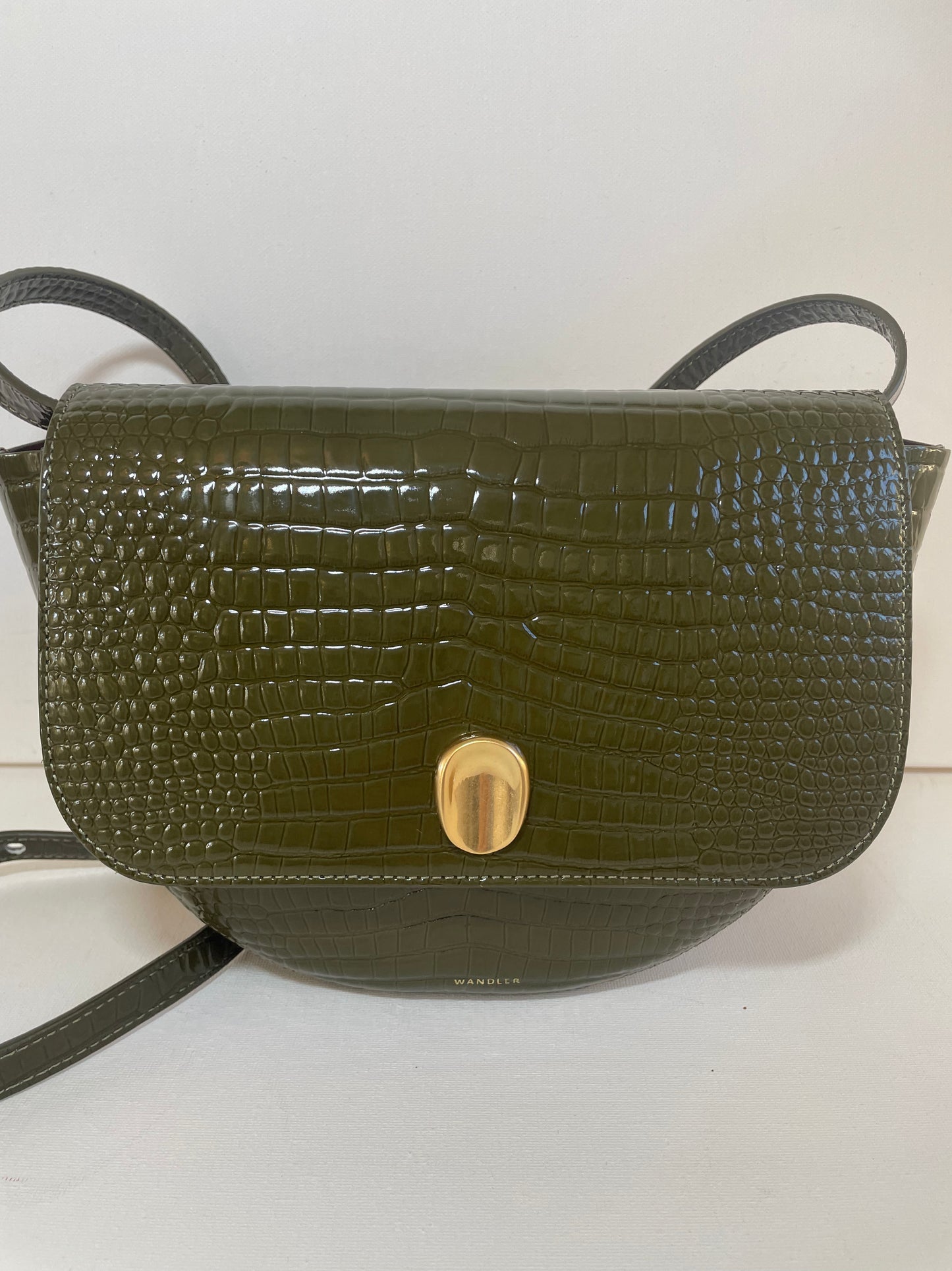 Preloved Wandler Billy Patent Moc Croc Crossbody Bag