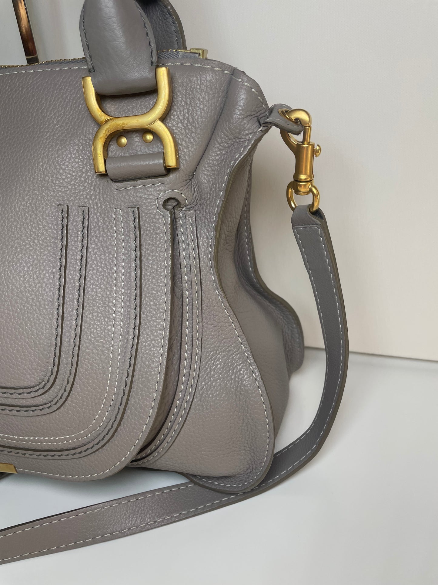 Preloved Chloe Marcie Two Handle Satchel Bag with Long Strap