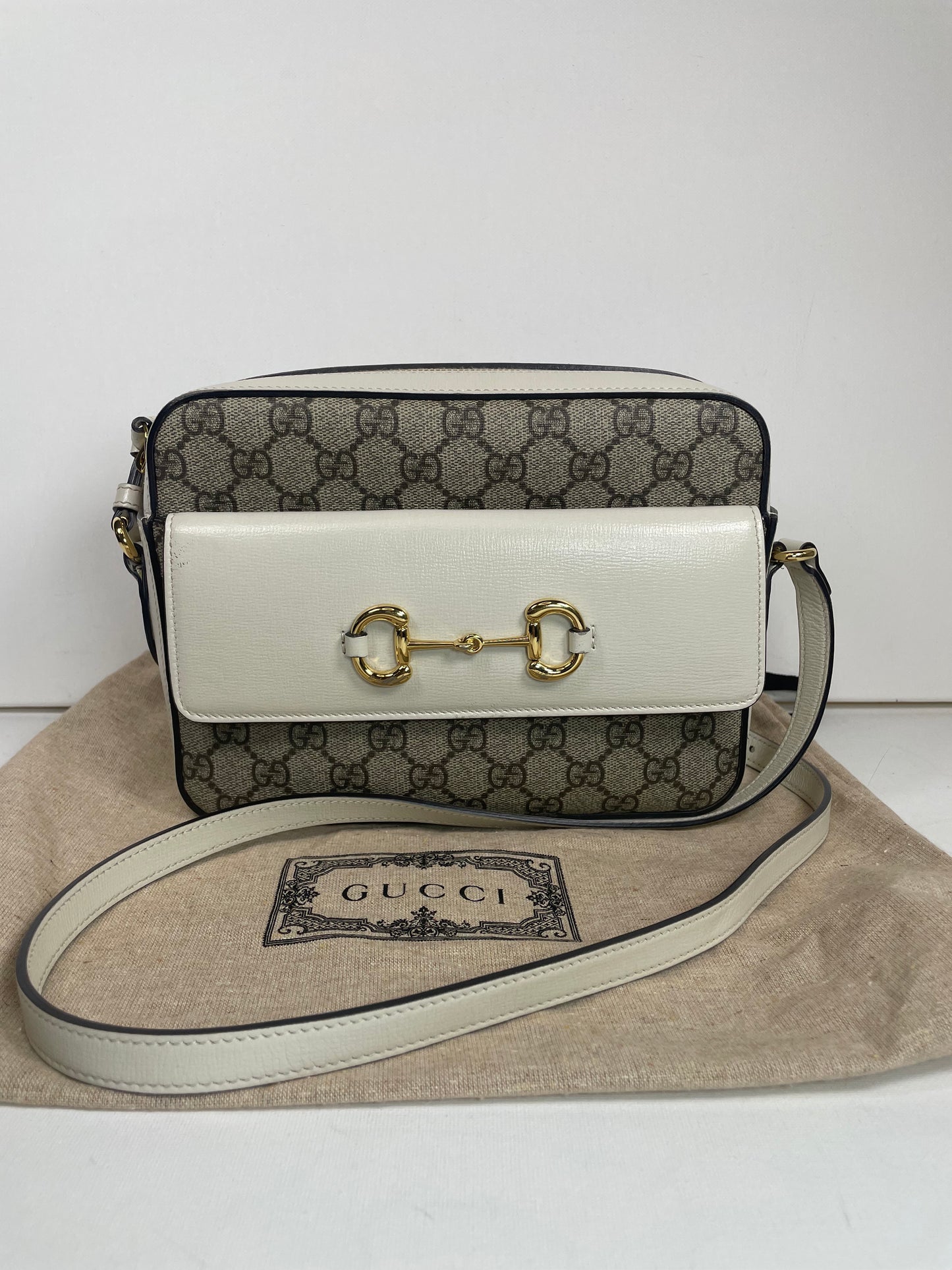 Preloved Gucci GG Horsebit 1955 Crossbody Bag, Small