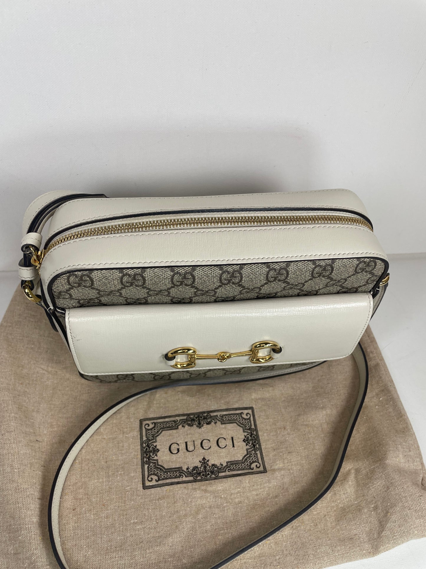 Preloved Gucci GG Horsebit 1955 Crossbody Bag, Small