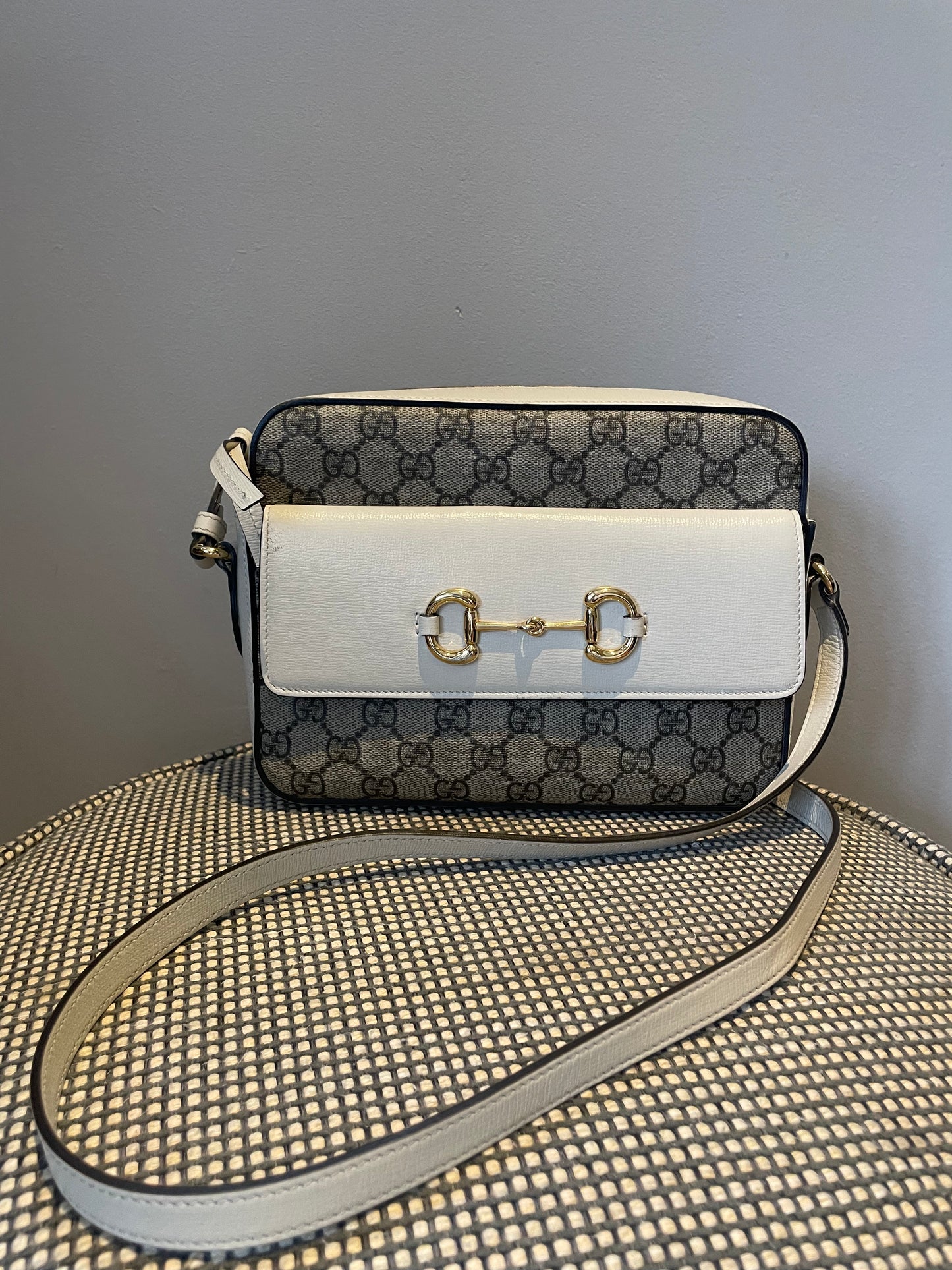 Preloved Gucci GG Horsebit 1955 Crossbody Bag, Small