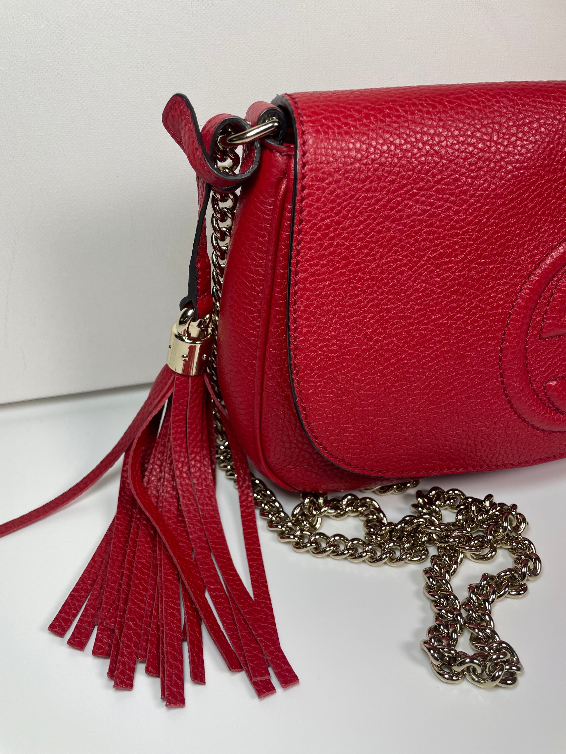 Gucci soho chain crossbody bag leather medium sale