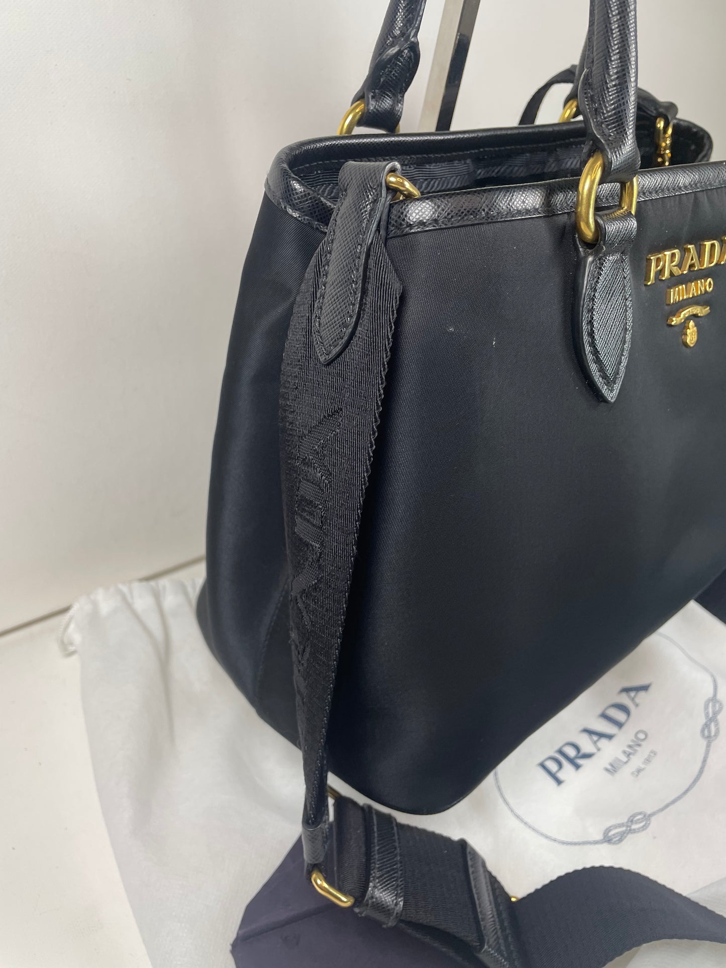 Preloved Prada Tessuto Tote Bag, Small