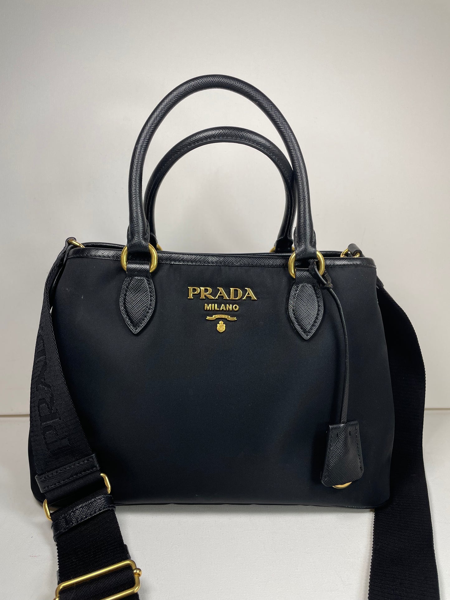 Preloved Prada Tessuto Tote Bag, Small