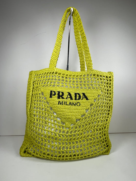 Prada logo tote bag online