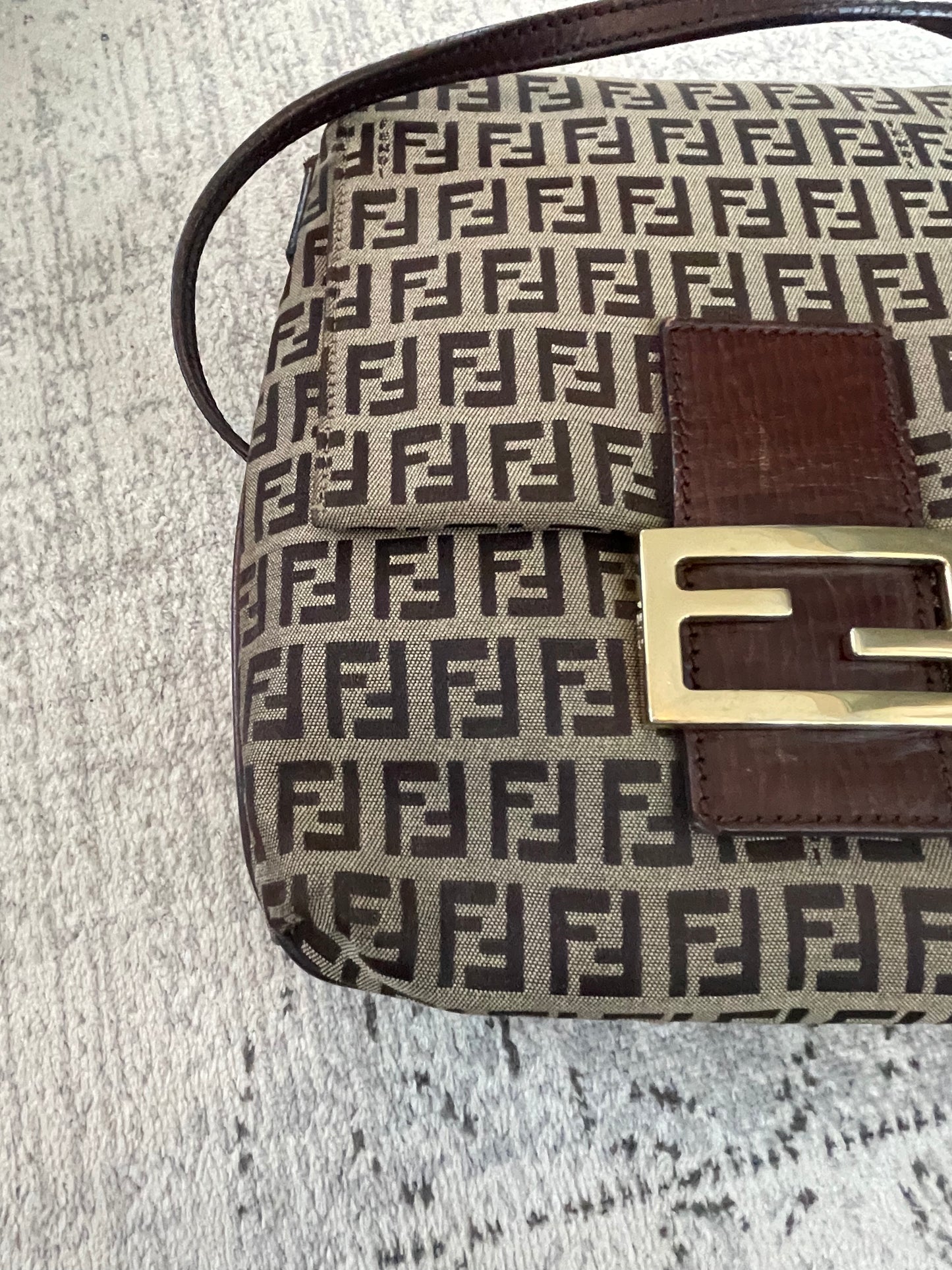 Preloved Fendi Canvas Crossbody Bag