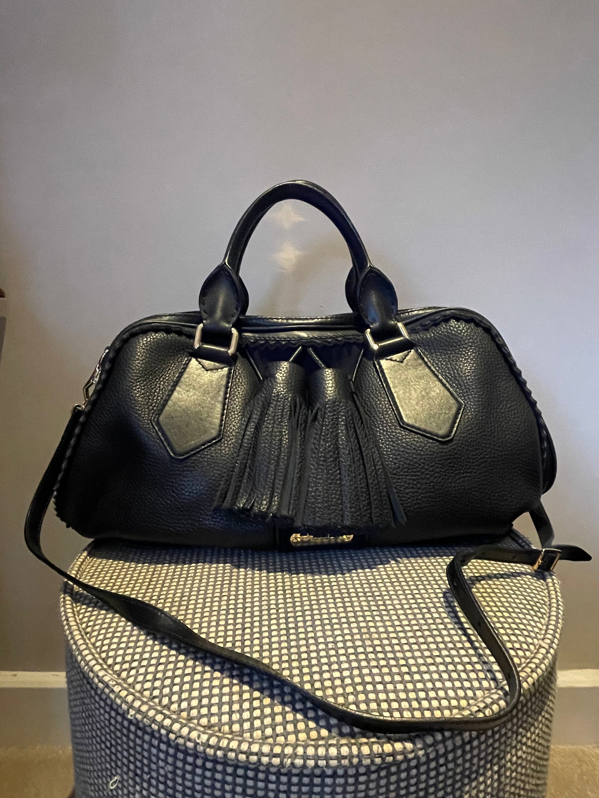 Preloved Burberry Prorsum Oversized Tassel Bag with long strap Carry Kind