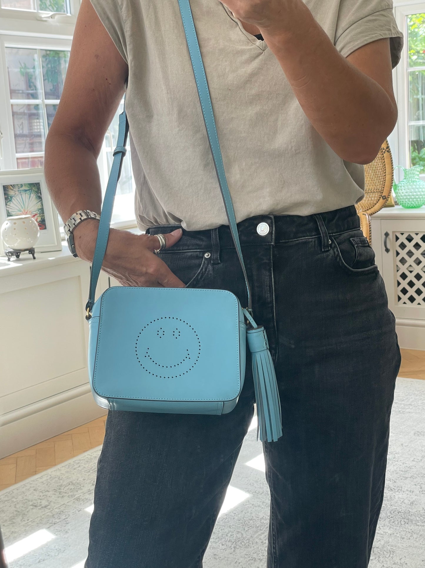 Preloved Anya Hindmarch Smiley Crossbody Bag