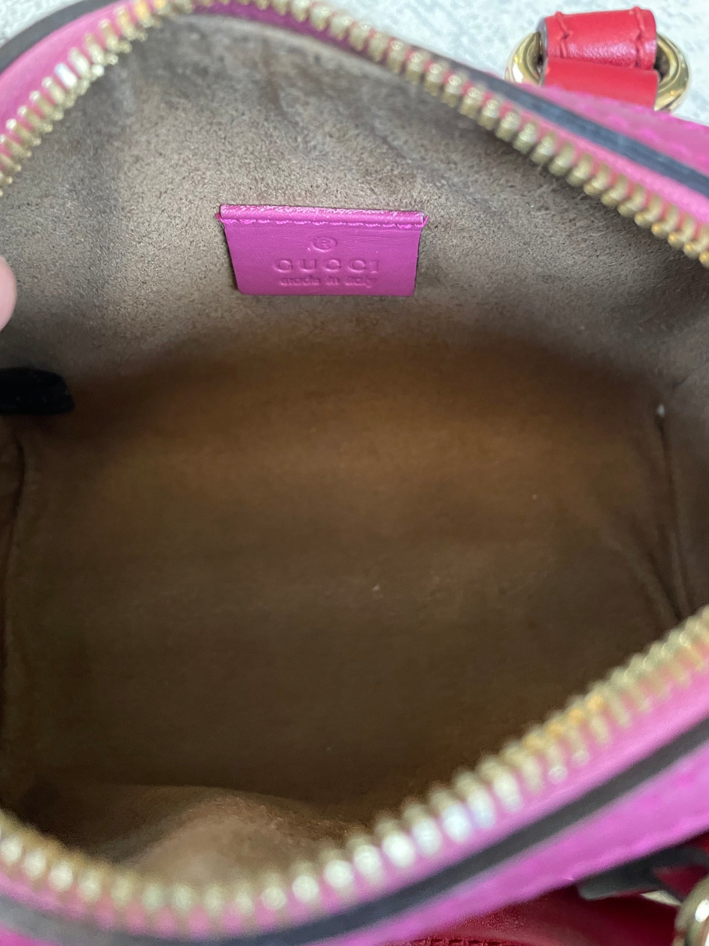 Preloved Gucci Supreme Monogram Boston Bag, Mini