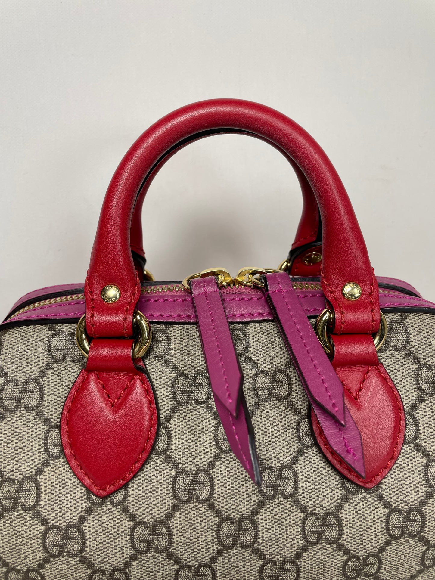 Preloved Gucci Supreme Monogram Boston Bag, Mini