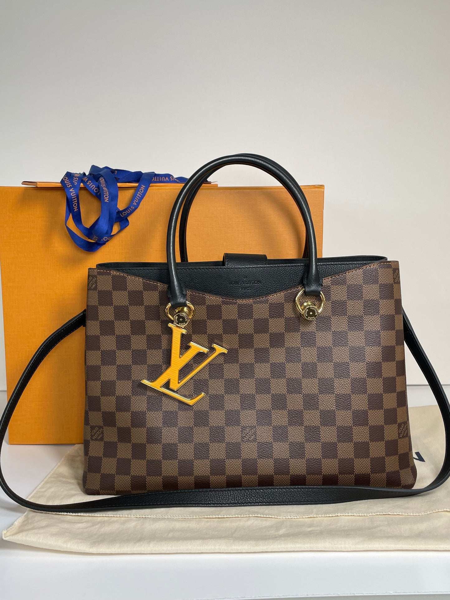 Preloved Louis Vuitton Damier Ebene Riverside Tote Bag