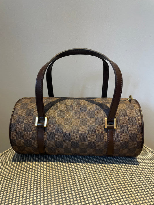 Preloved Vintage Louis Vuitton Damier Ebene Papillon Bag, 26