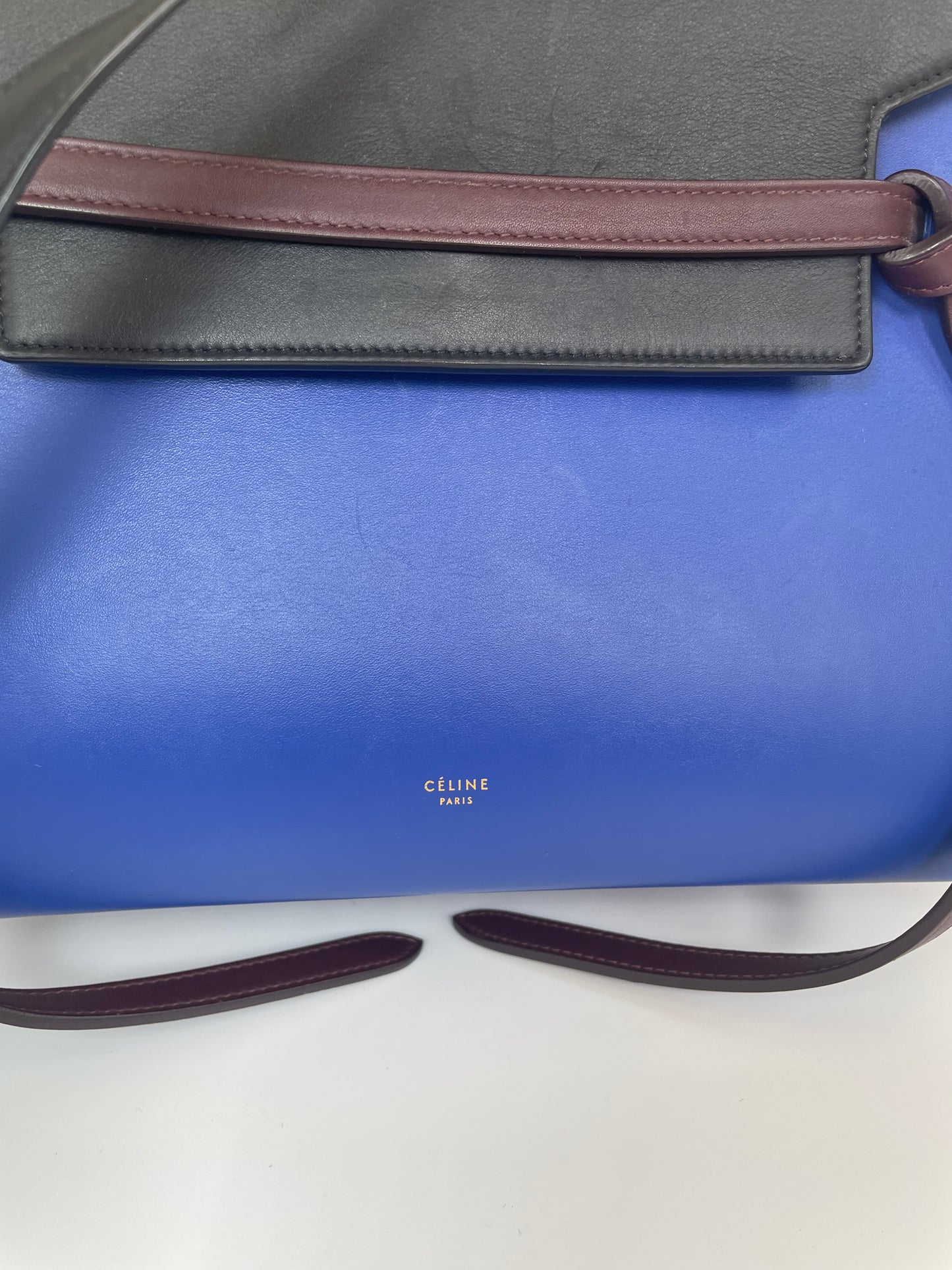 Preloved Celine Tri Coloured Belt Bag, Mini