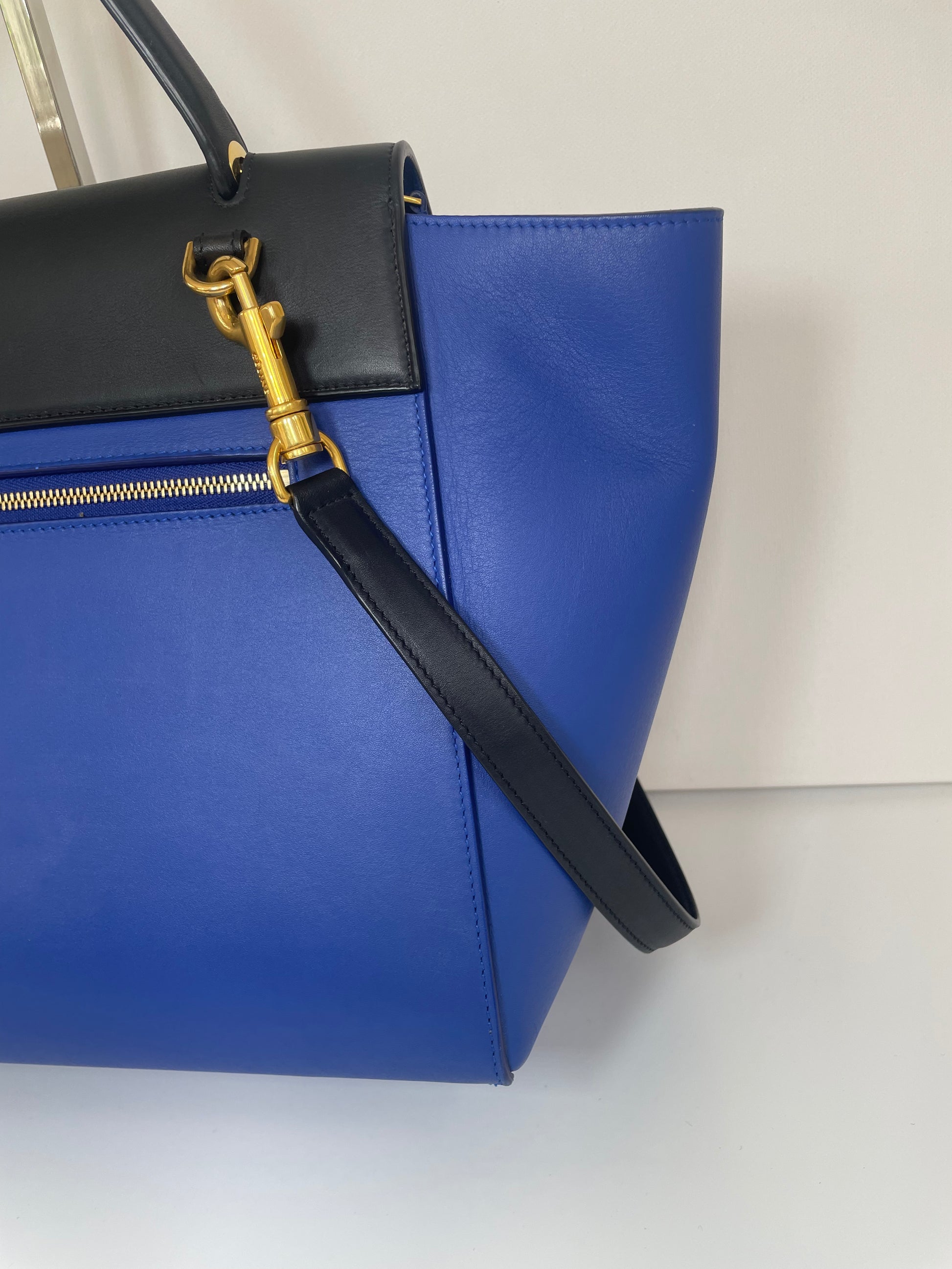 Preloved Celine Tri Coloured Belt Bag Mini Carry Kind