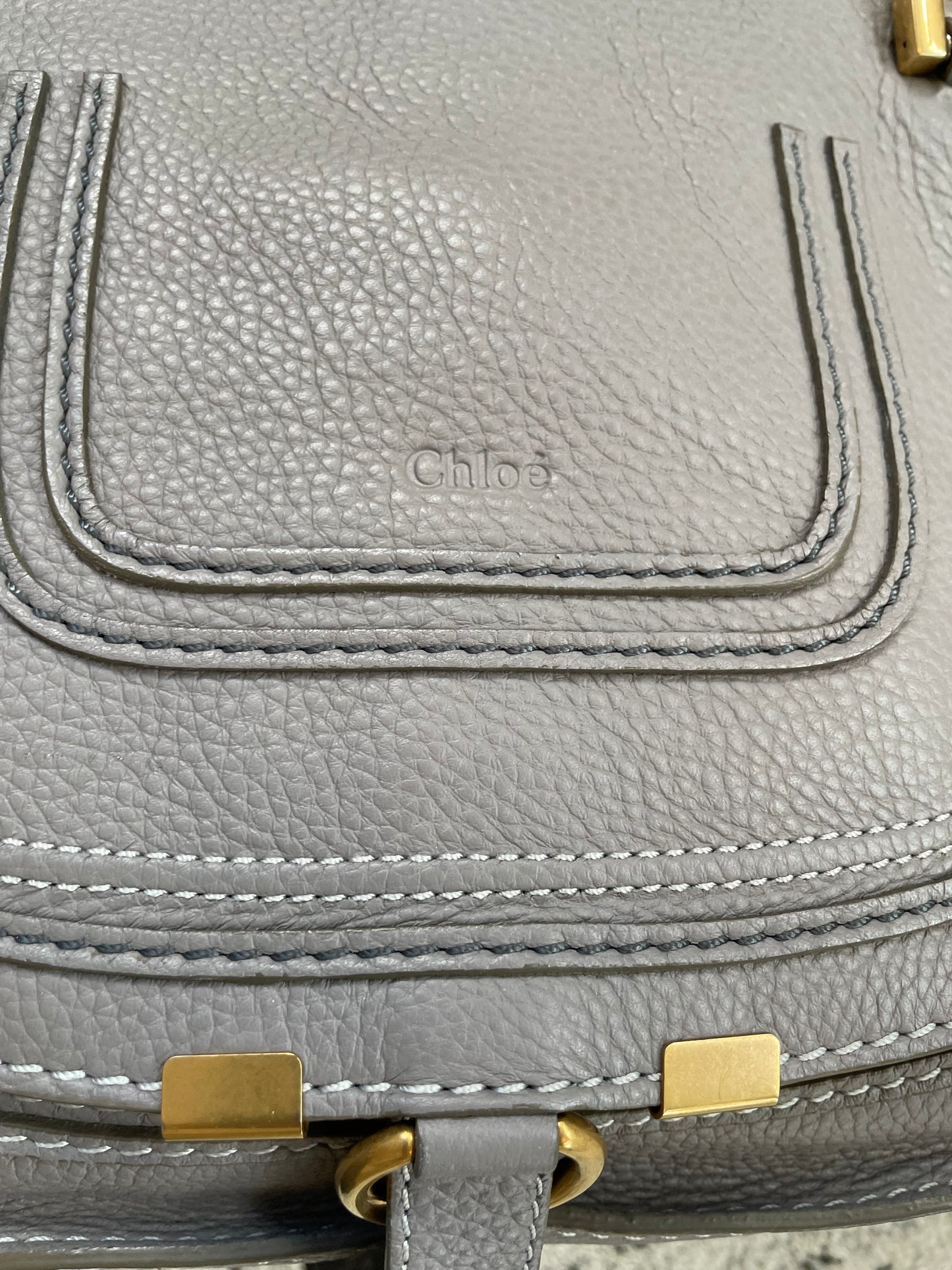 Preloved Chloe Marcie Satchel Bag with Long Strap, Small