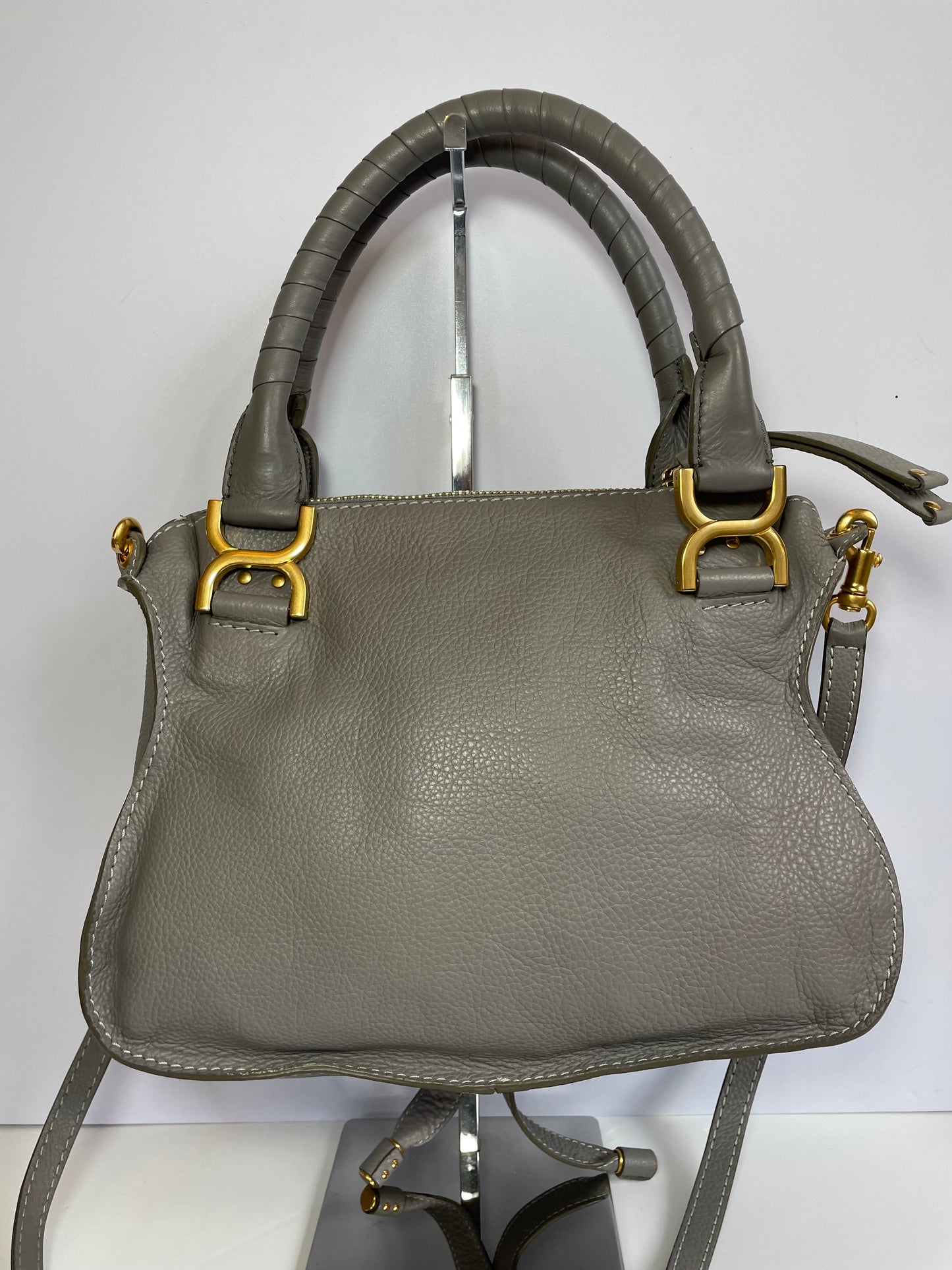 Preloved Chloe Marcie Satchel Bag with Long Strap, Small