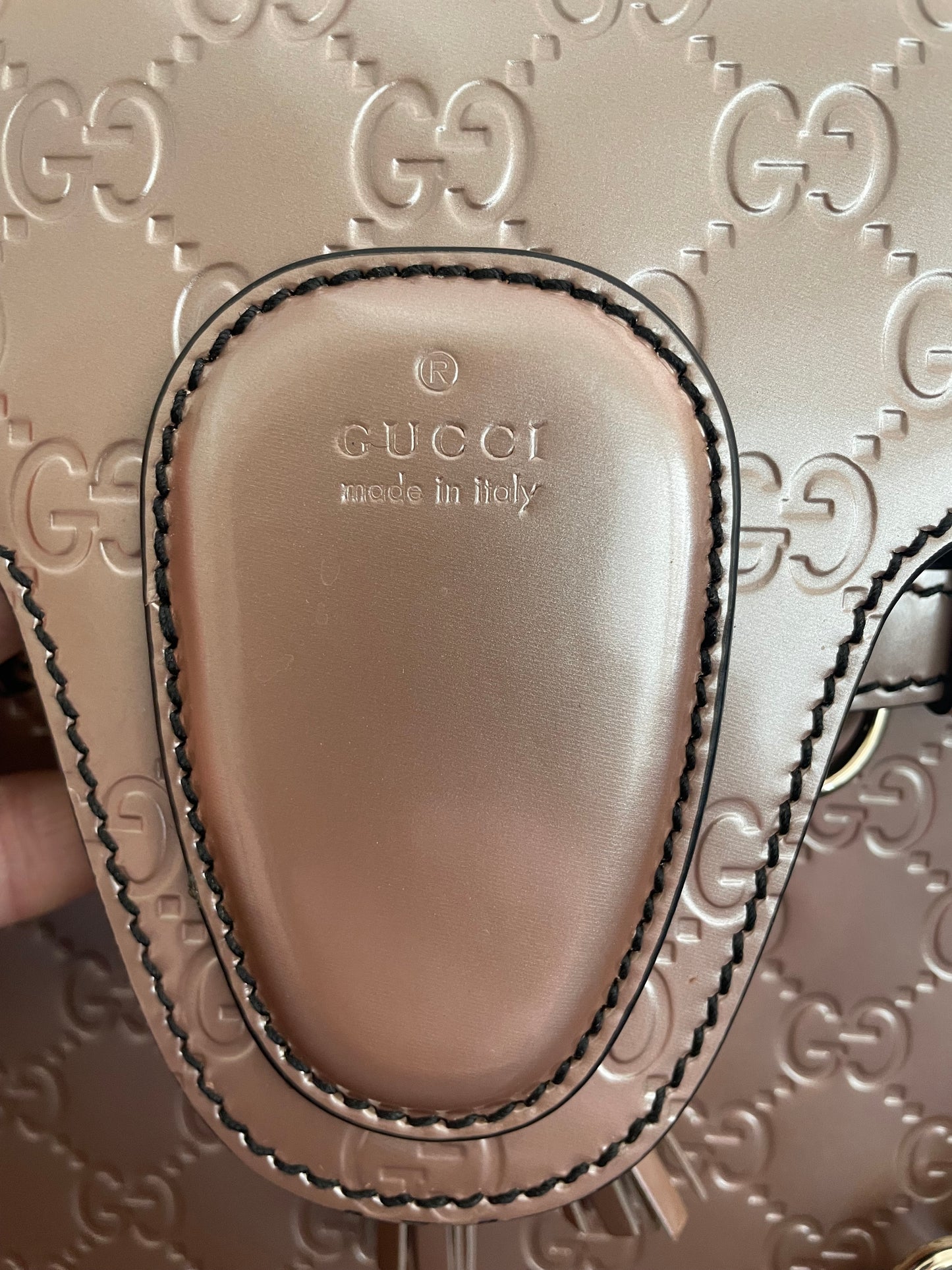 Preloved Gucci Guccissima Emily Chain Shoulder Bag, Large