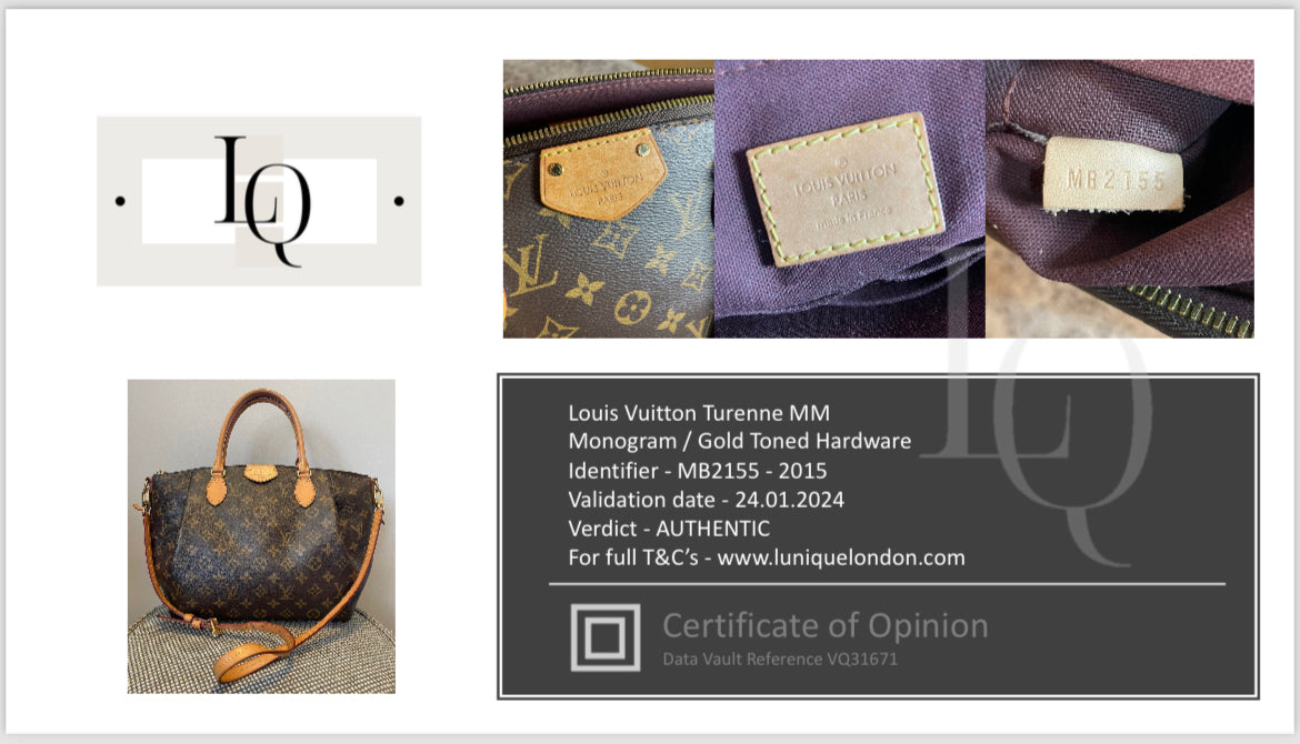 Preloved Louis Vuitton Monogram Turenne Tote Bag, MM