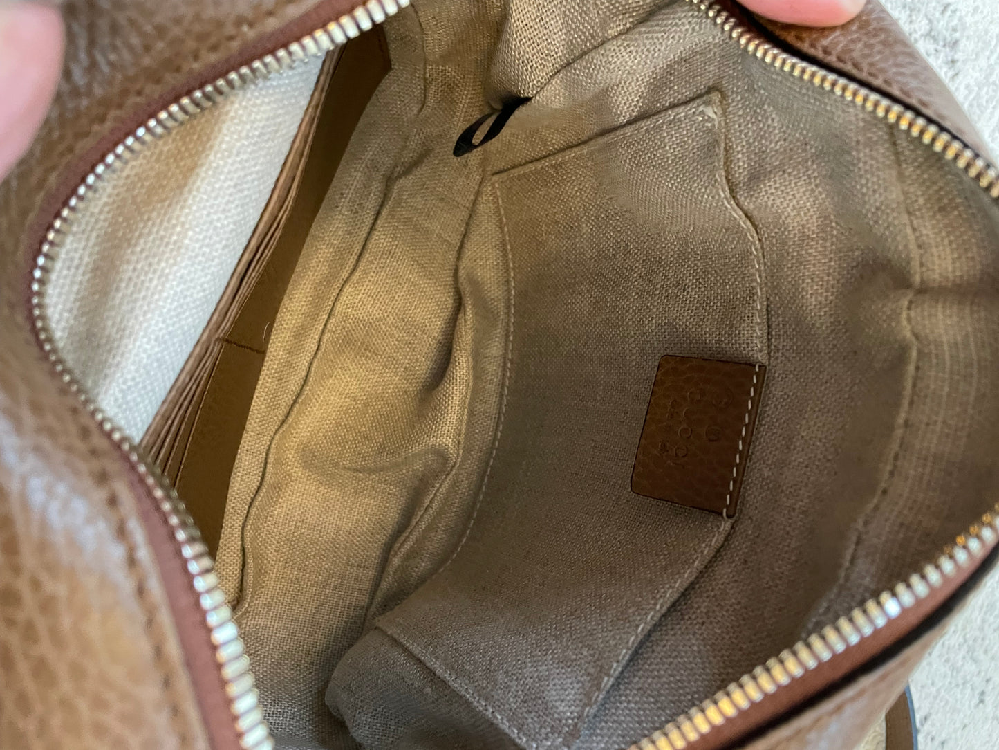 Preloved Gucci Bree Monogram Crossbody Bag