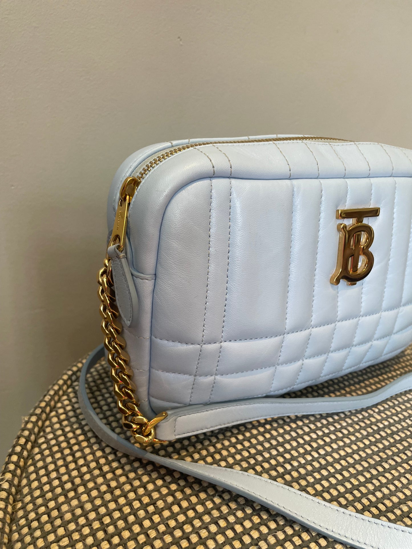 Preloved Burberry Quilted Lola Camera Crossbody Bag, Small