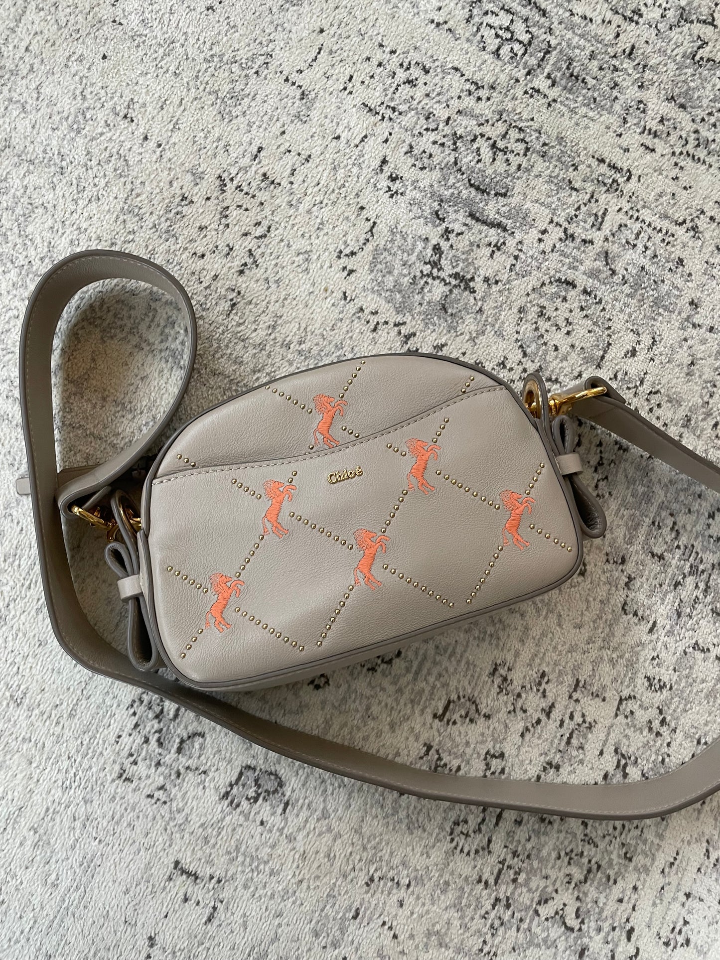 Preloved Chloe Galloping Horse Crossbody Bag