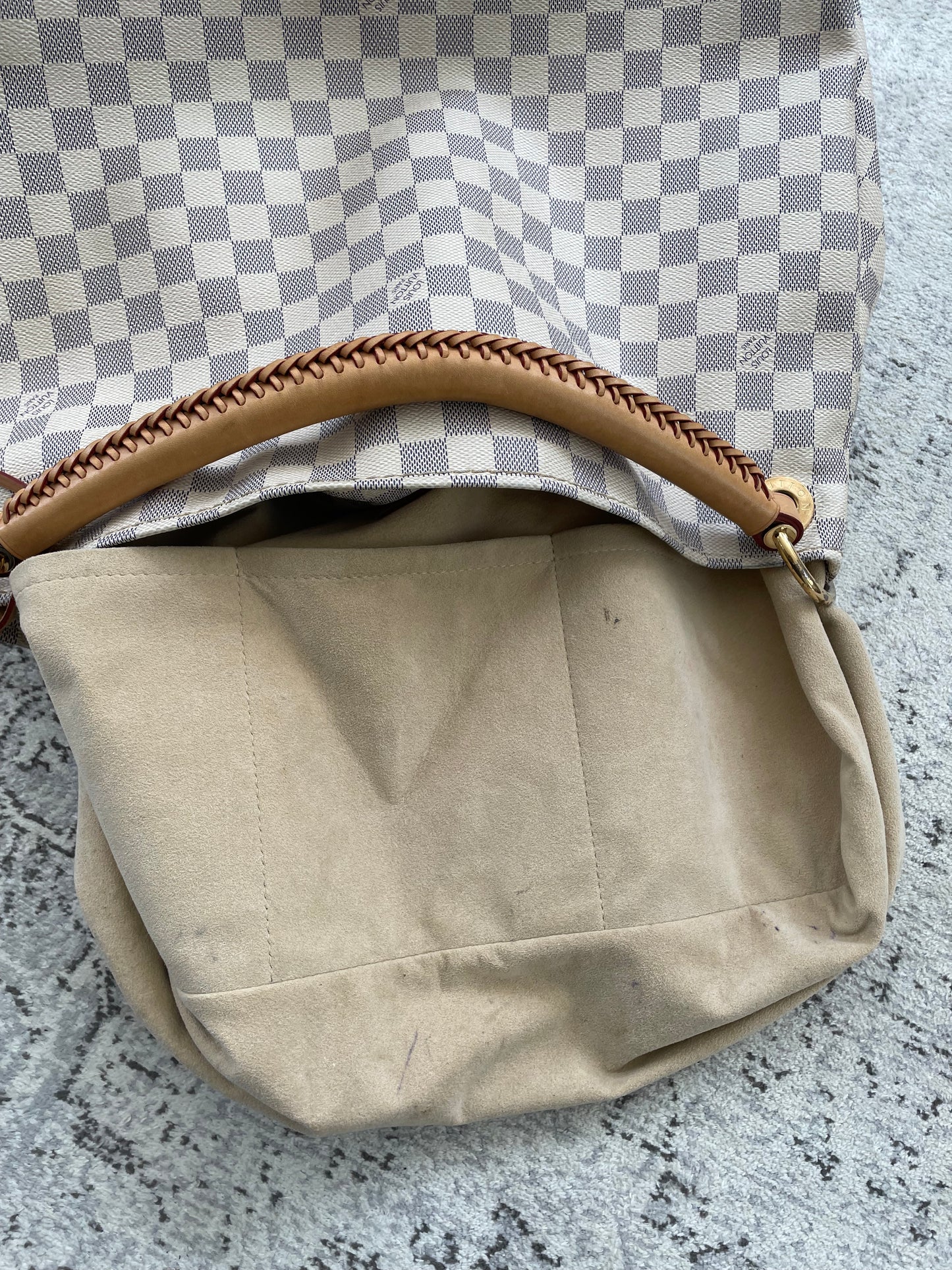 Preloved Louis Vuitton Damier Azur Artsy Hobo Bag, MM