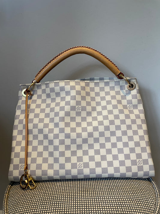 Preloved Louis Vuitton Damier Azur Artsy Hobo Bag, MM