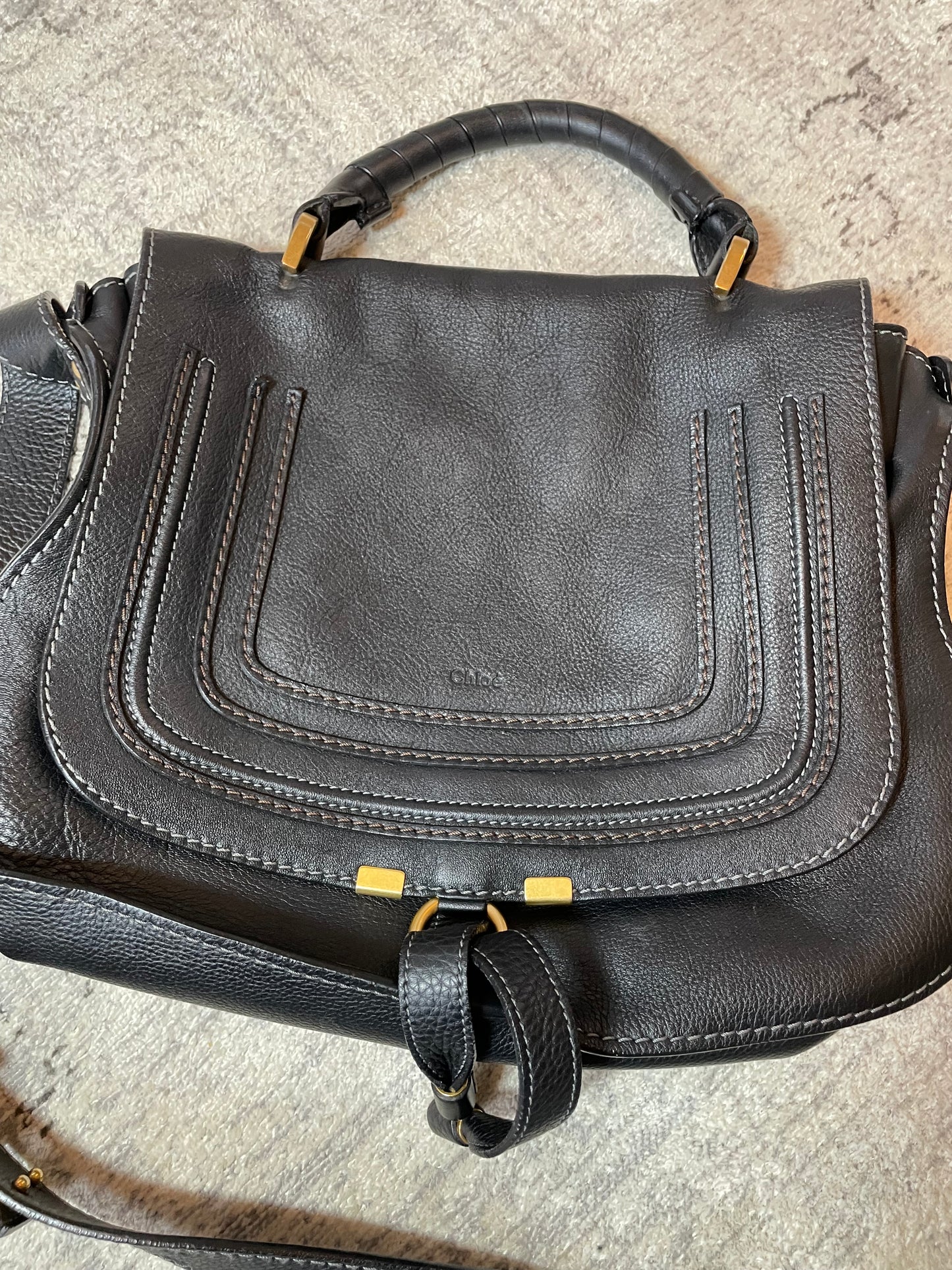 Preloved Chloe Marcie Top Handle Satchel Bag, Medium