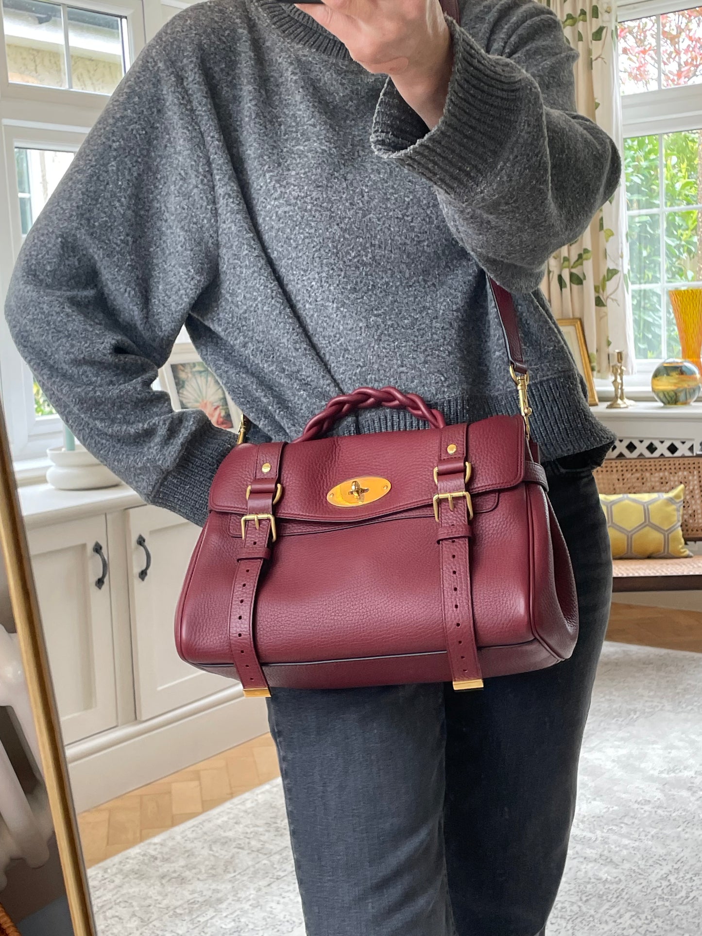 Preloved Mulberry Alexa Satchel Bag, Regular