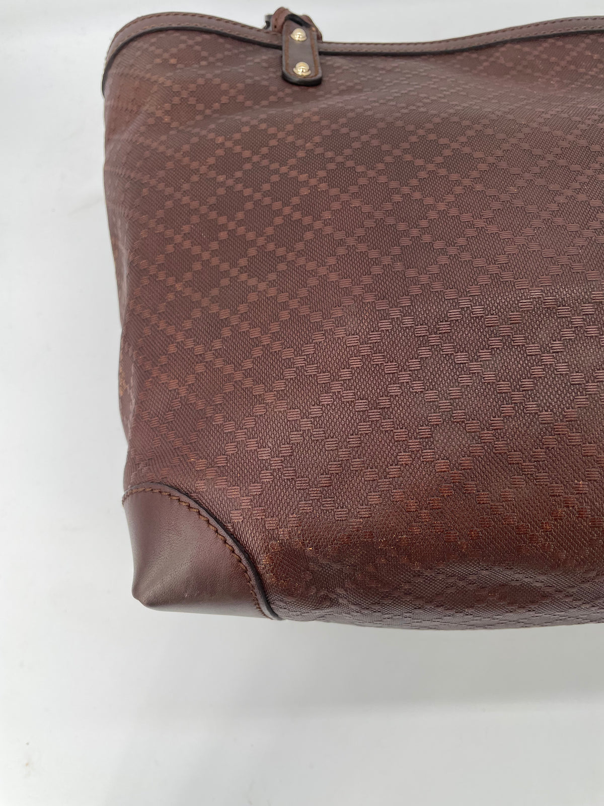 Preloved Gucci Diamante Craft Leather Tote Bag