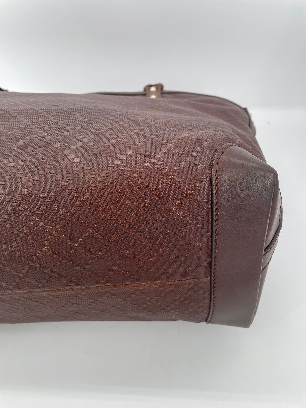 Preloved Gucci Diamante Craft Leather Tote Bag