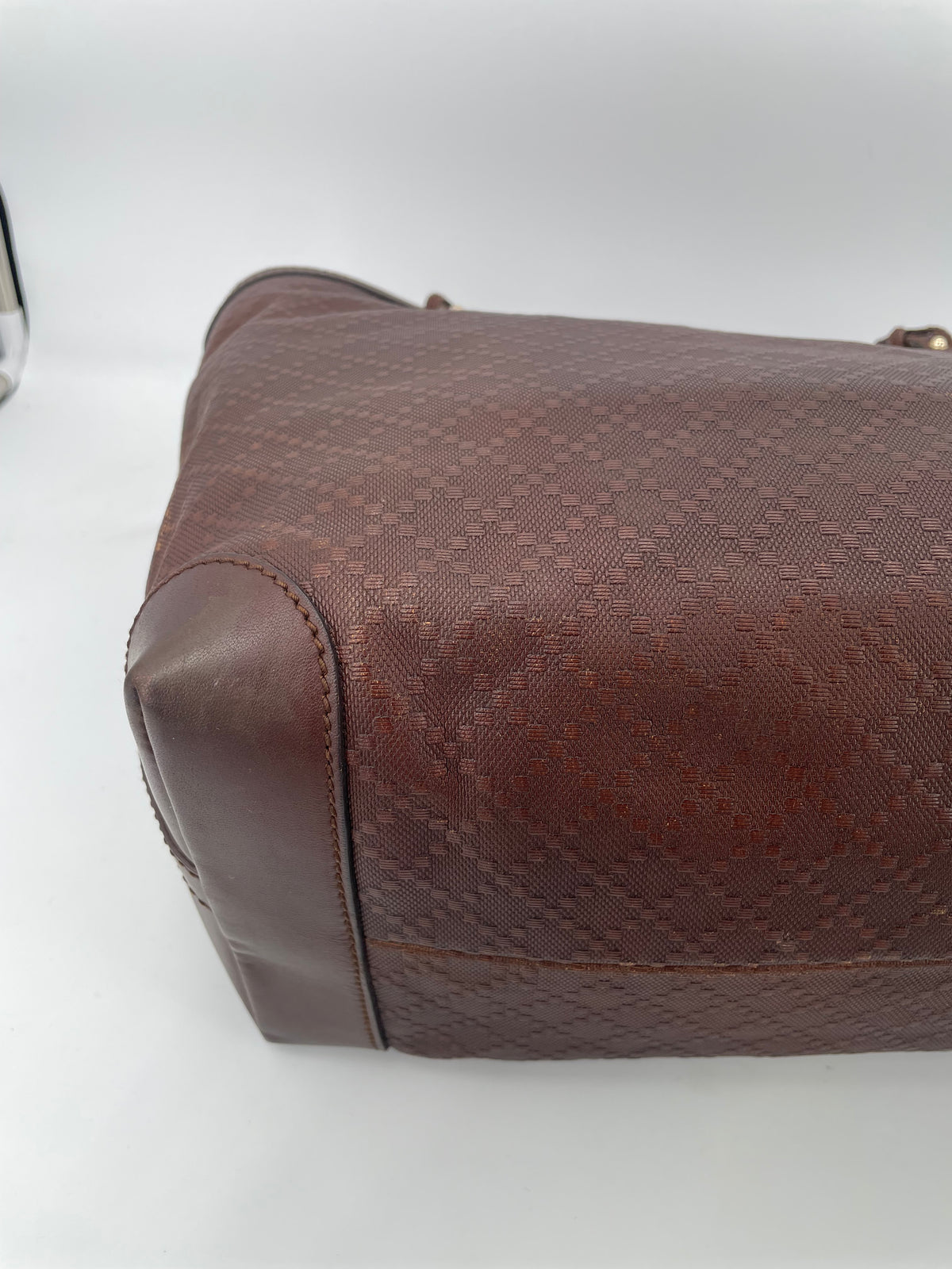 Preloved Gucci Diamante Craft Leather Tote Bag