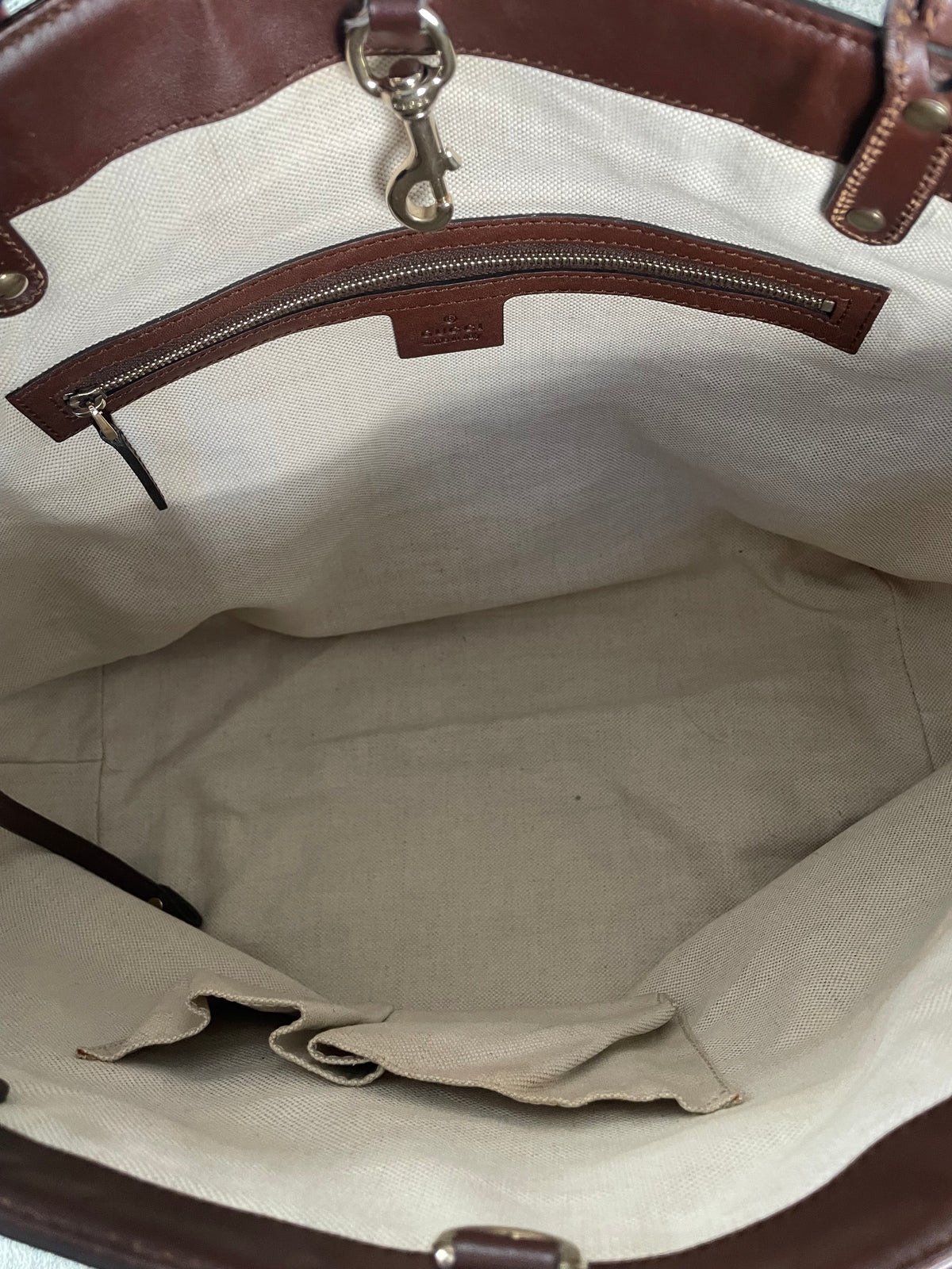 Preloved Gucci Diamante Craft Leather Tote Bag