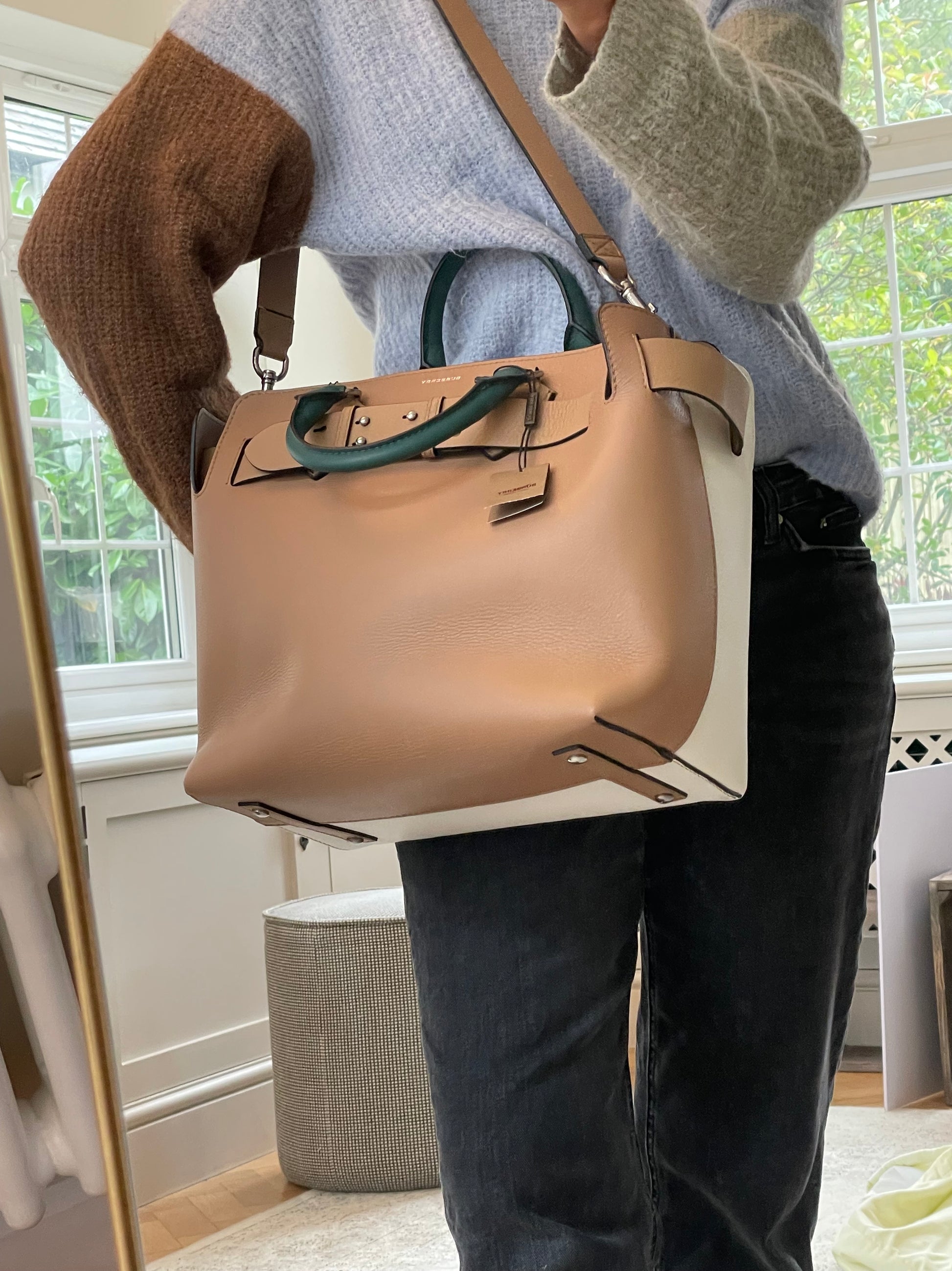 Burberry Brown Leather Tote Bag