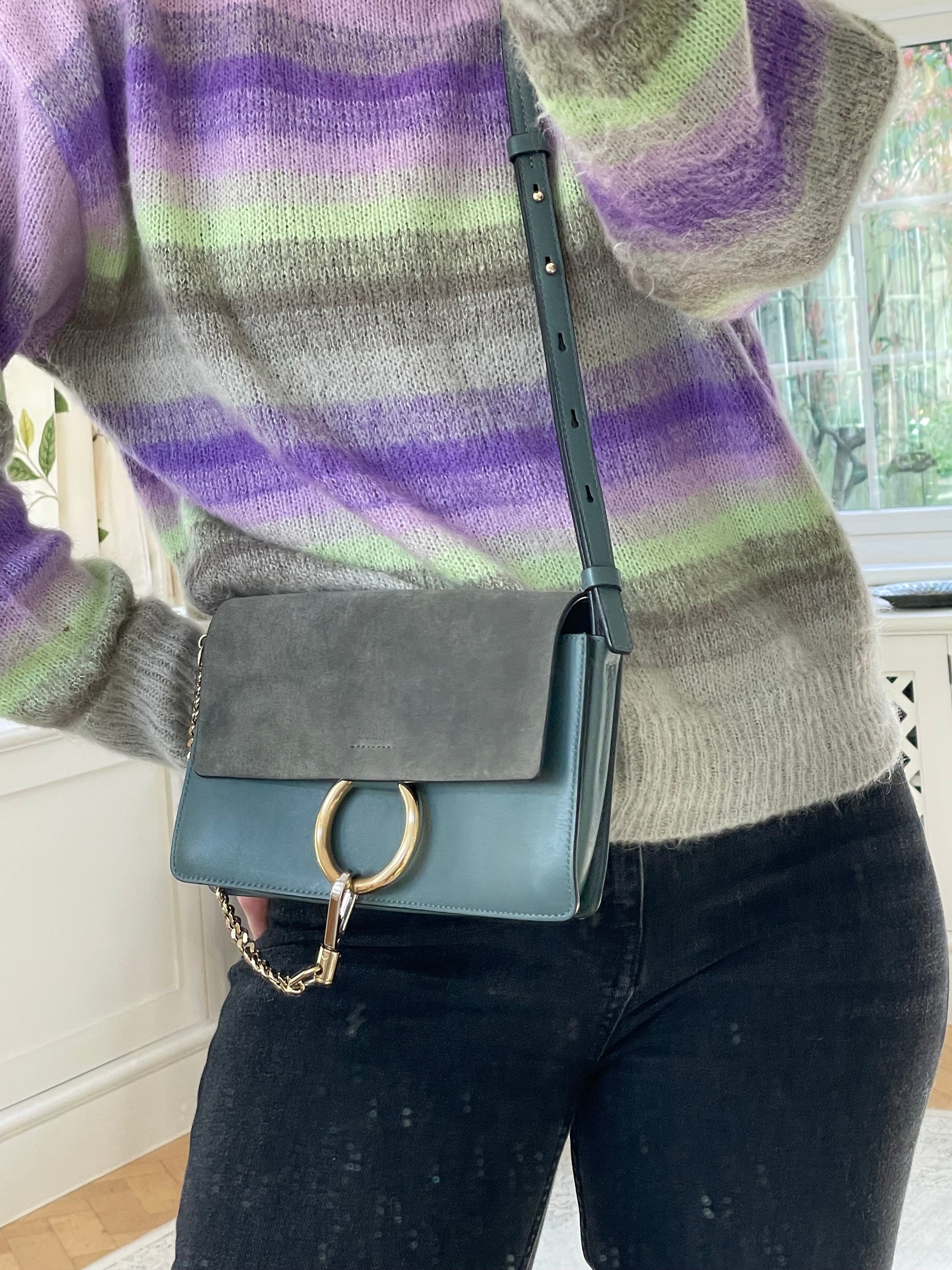 chloe backpack violet mini faye Preloved Chloe Faye Crossbody Bag, Small – Carry Kind