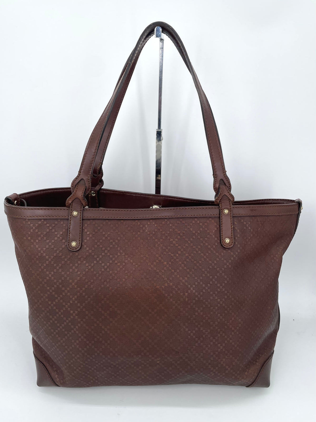 Preloved Gucci Diamante Craft Leather Tote Bag