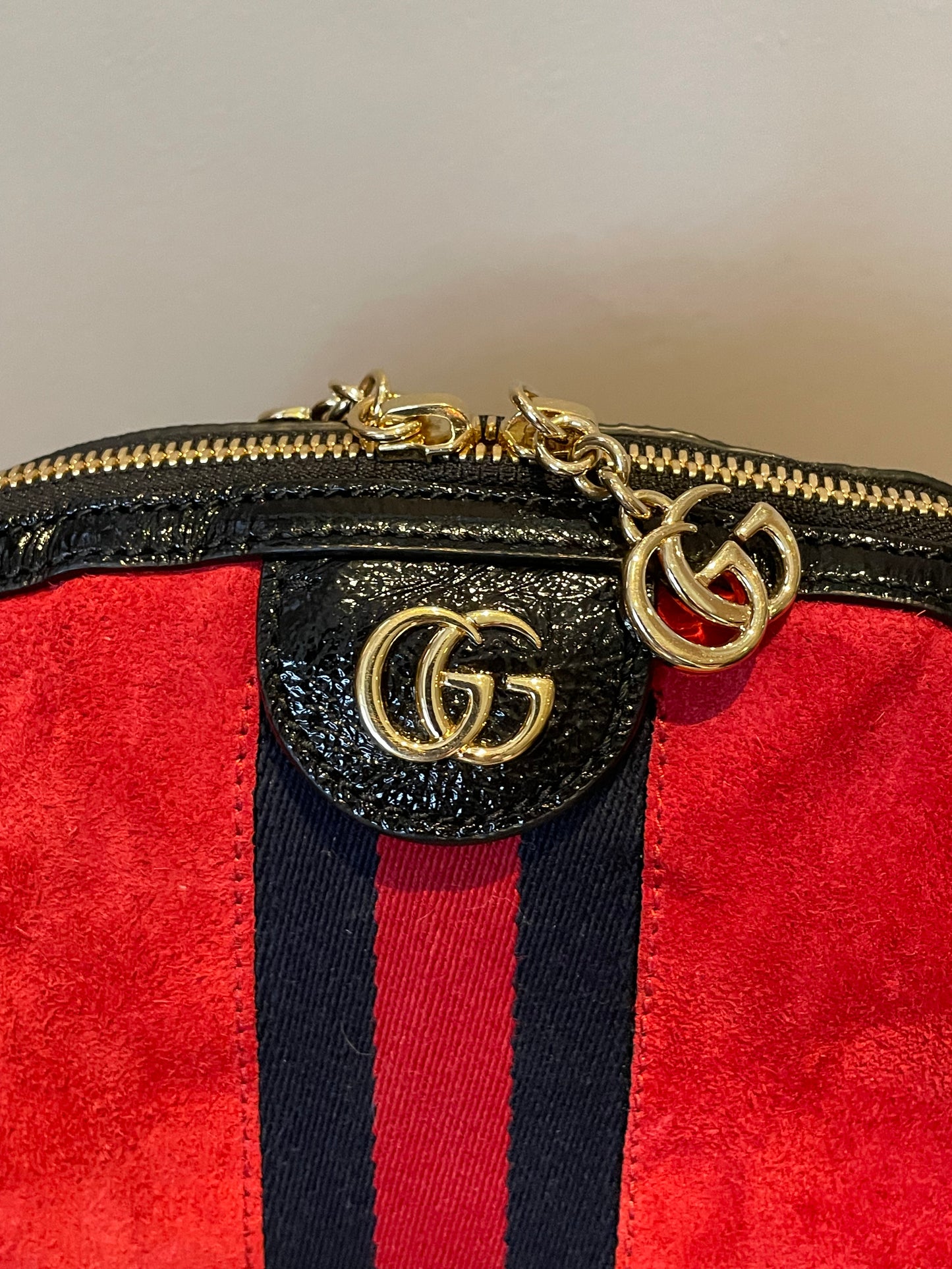 Preloved Gucci Web GG Ophidia Dome Shoulder Bag, Small