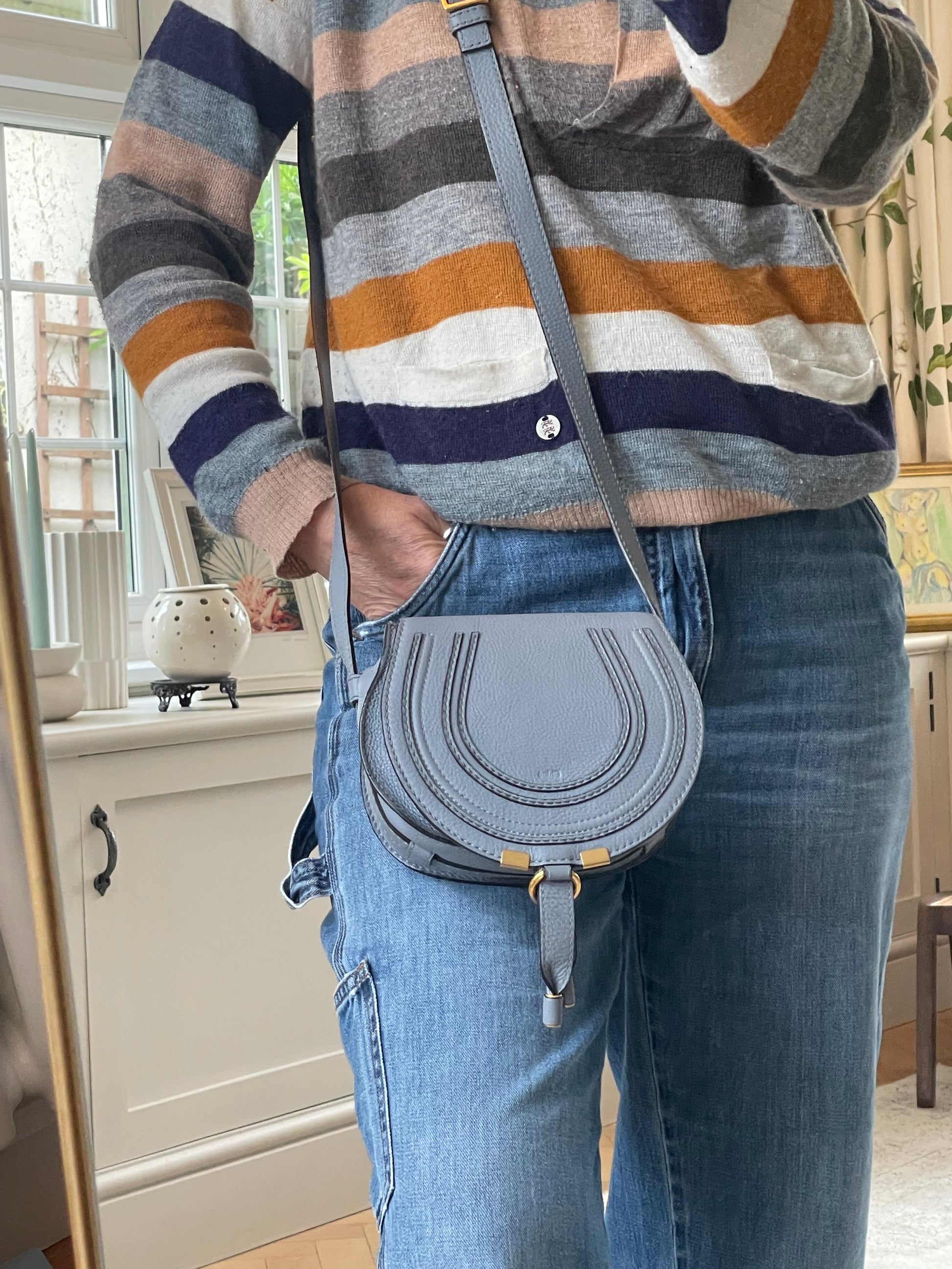 Chloe Small Crossbody Bag Small Tess Bag In Shiny Suede Leather