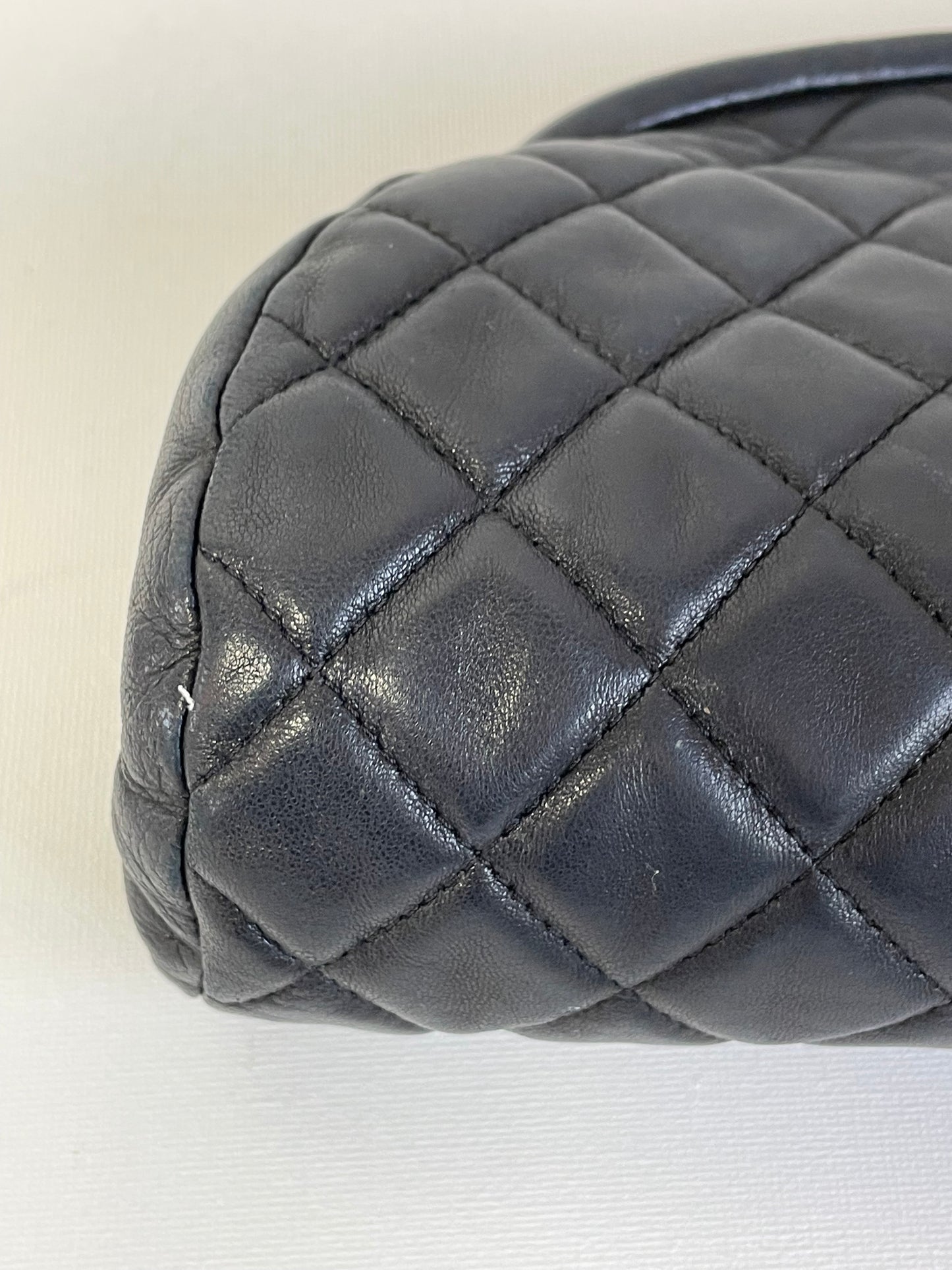 Preloved Chanel Quilted Timeless Classic Dome Clutch Bag