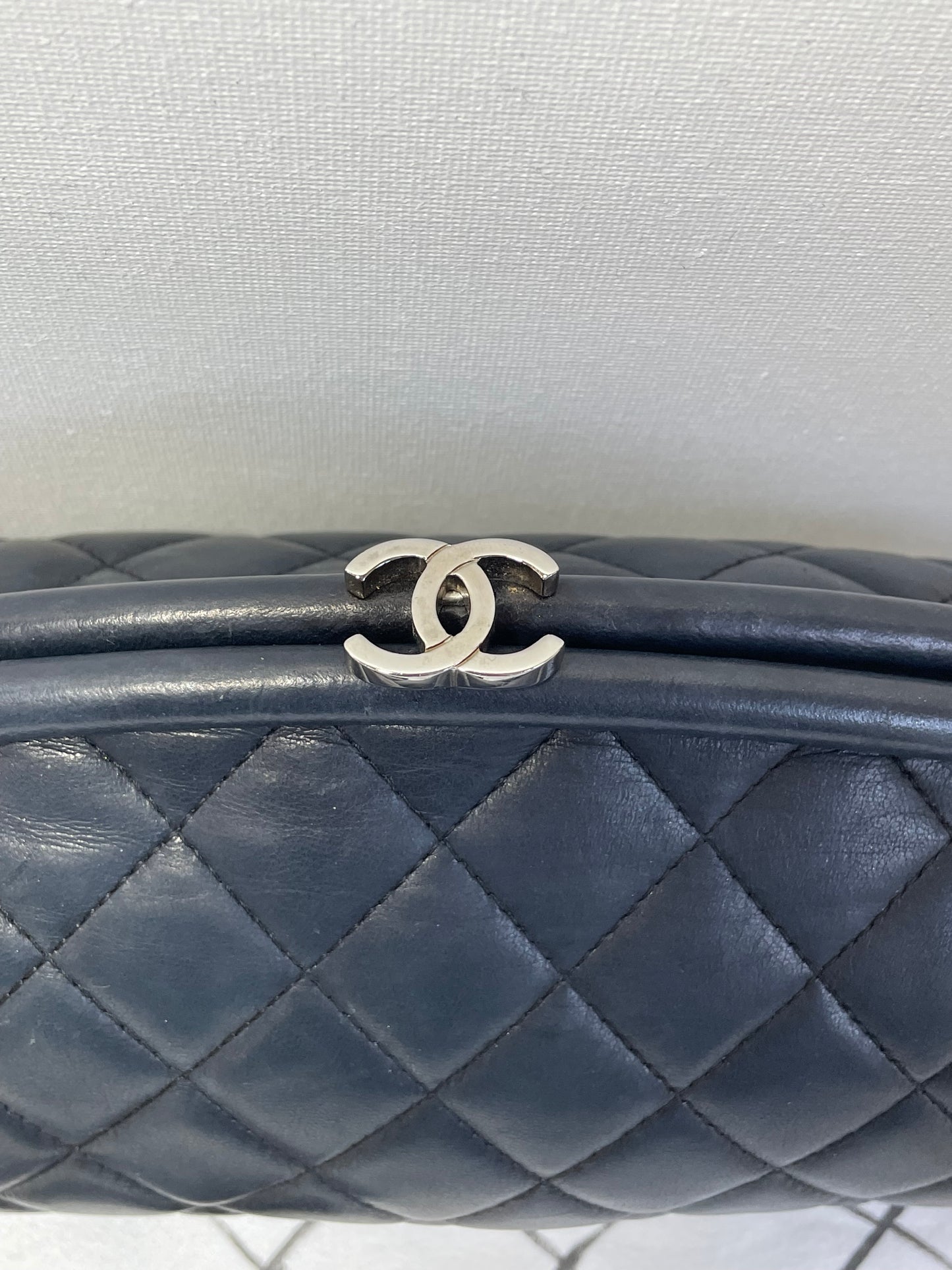 Preloved Chanel Quilted Timeless Classic Dome Clutch Bag