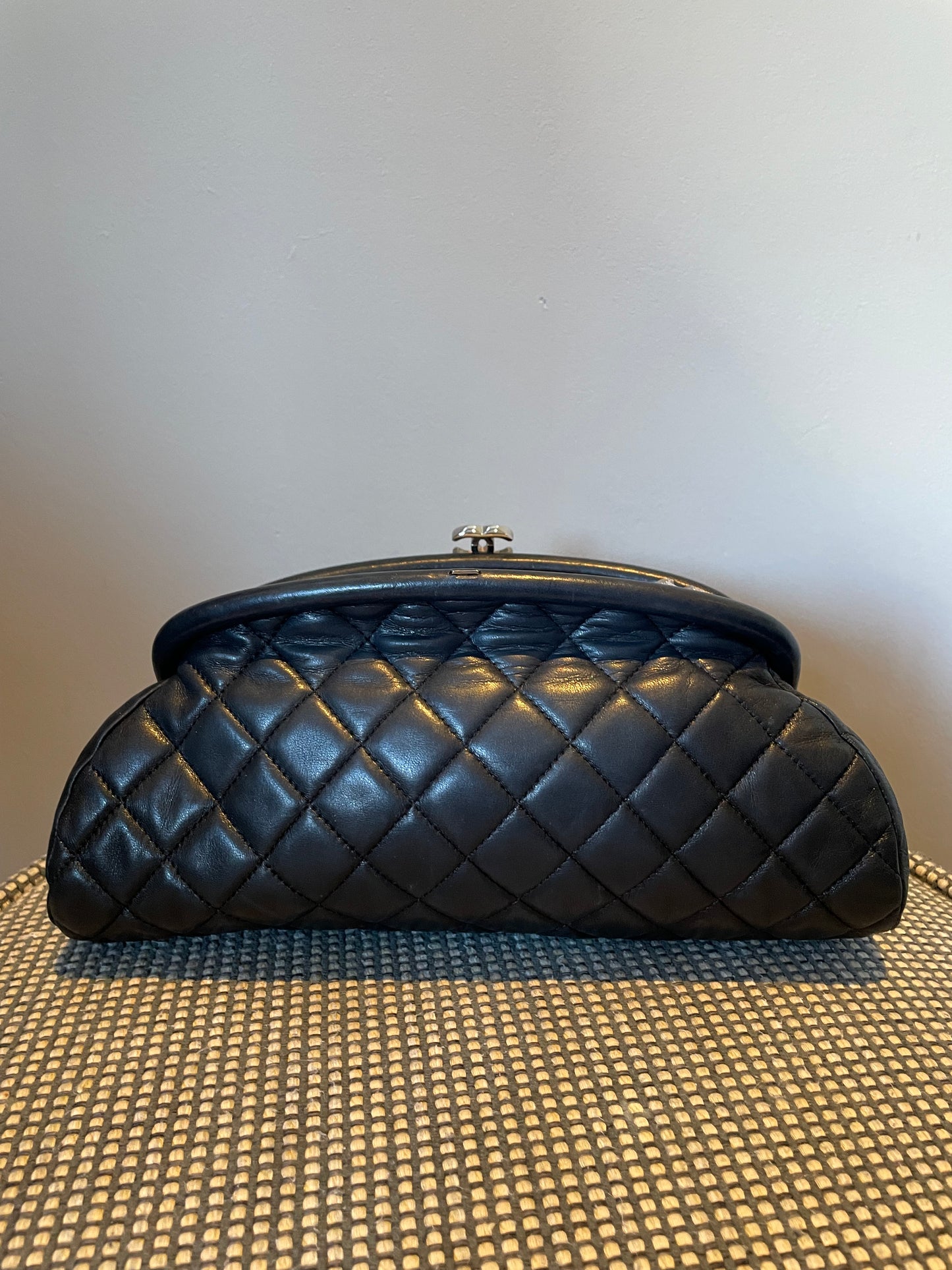 Preloved Chanel Quilted Timeless Classic Dome Clutch Bag