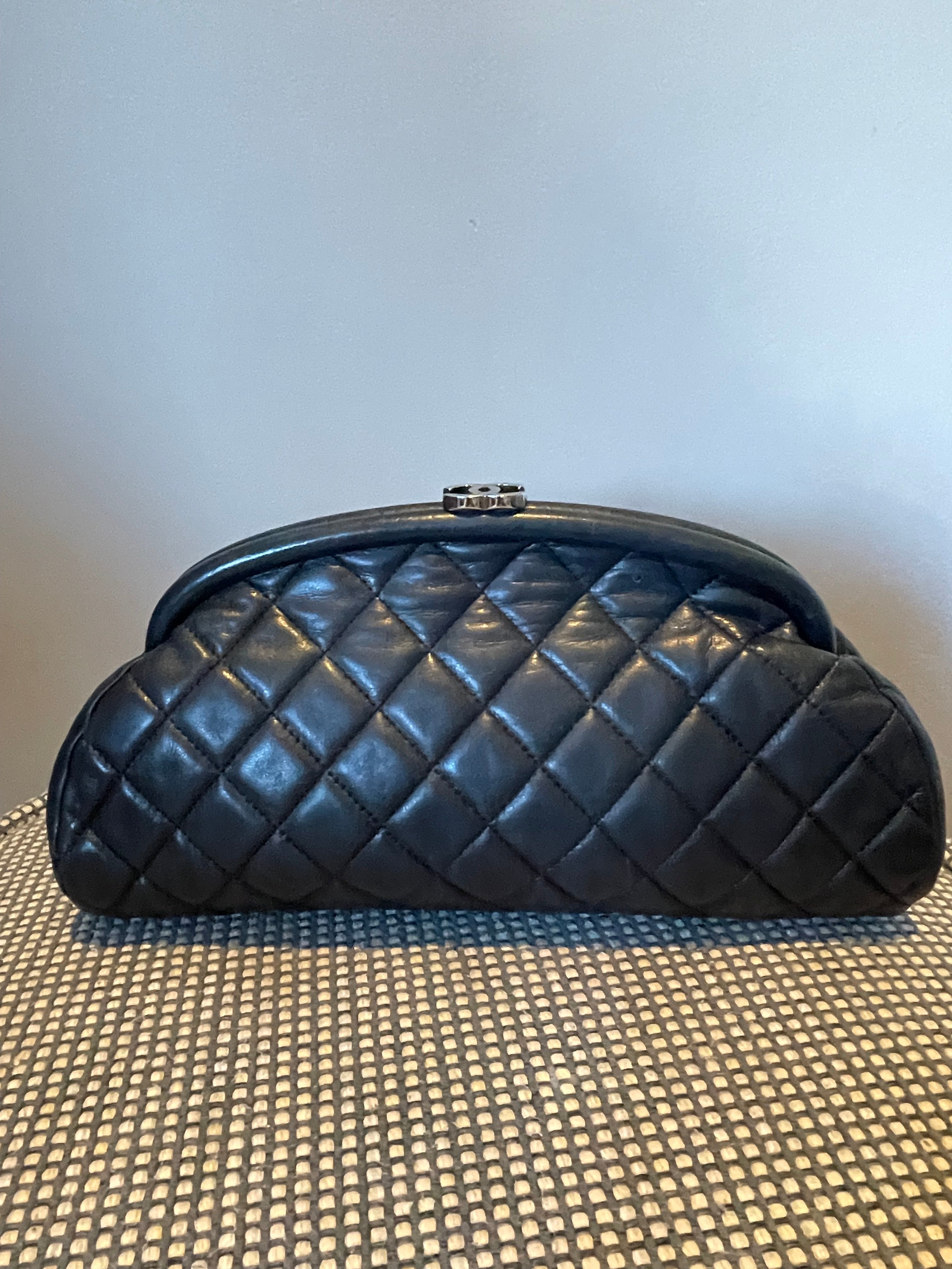 Chanel quilted timeless sales clutch