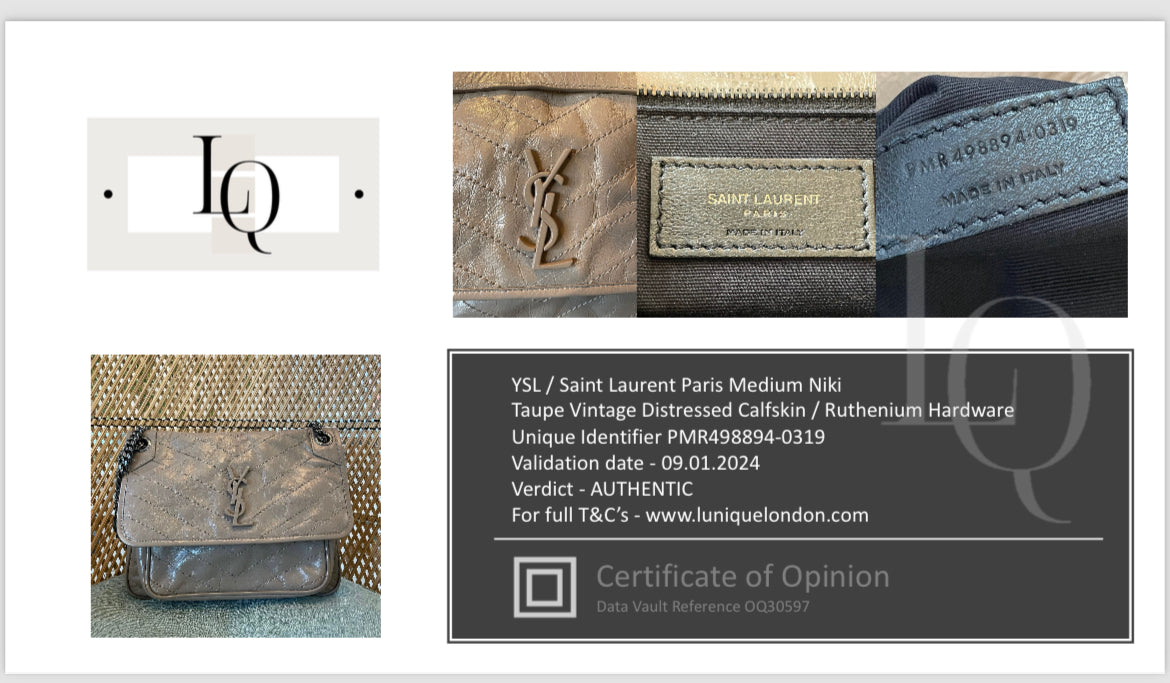 Preloved Saint Laurent Niki Shoulder Bag, Medium