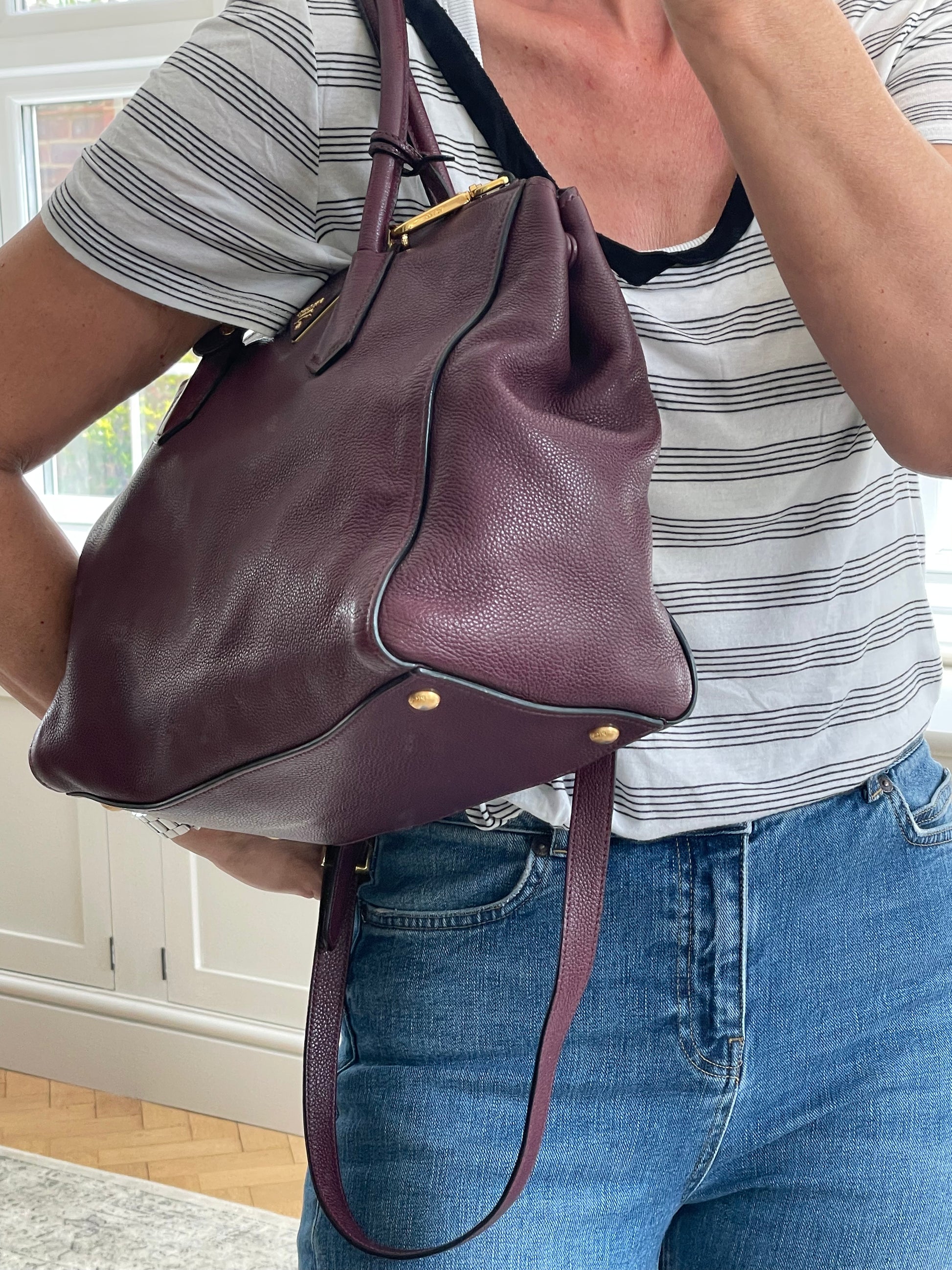 Prada daino discount shopper tote